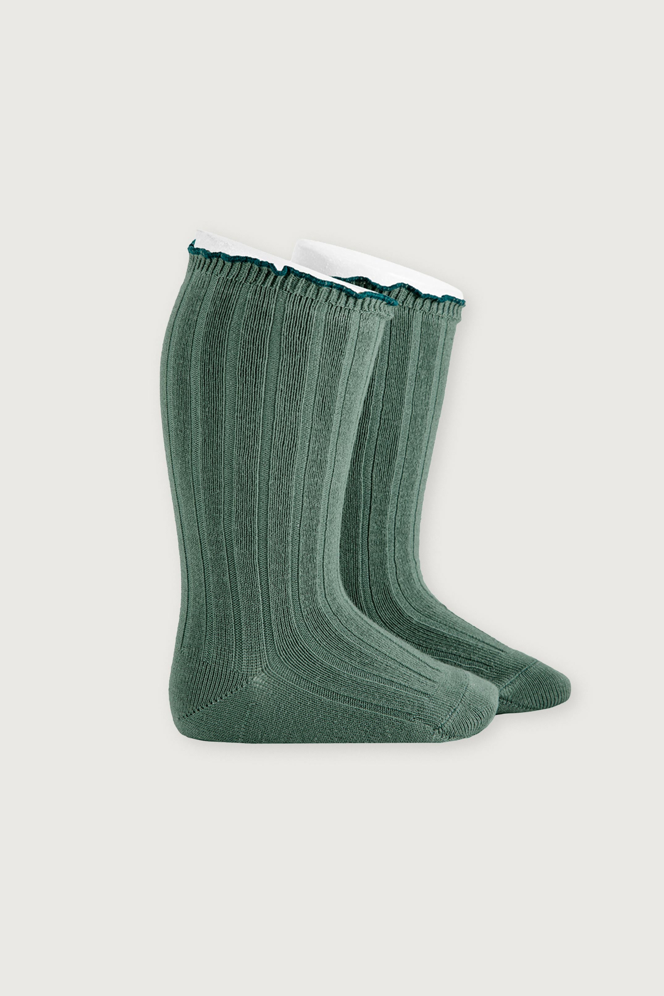 CALCETINES CONDOR ALTOS CANALÉ CON CURLING CONTRASTADO