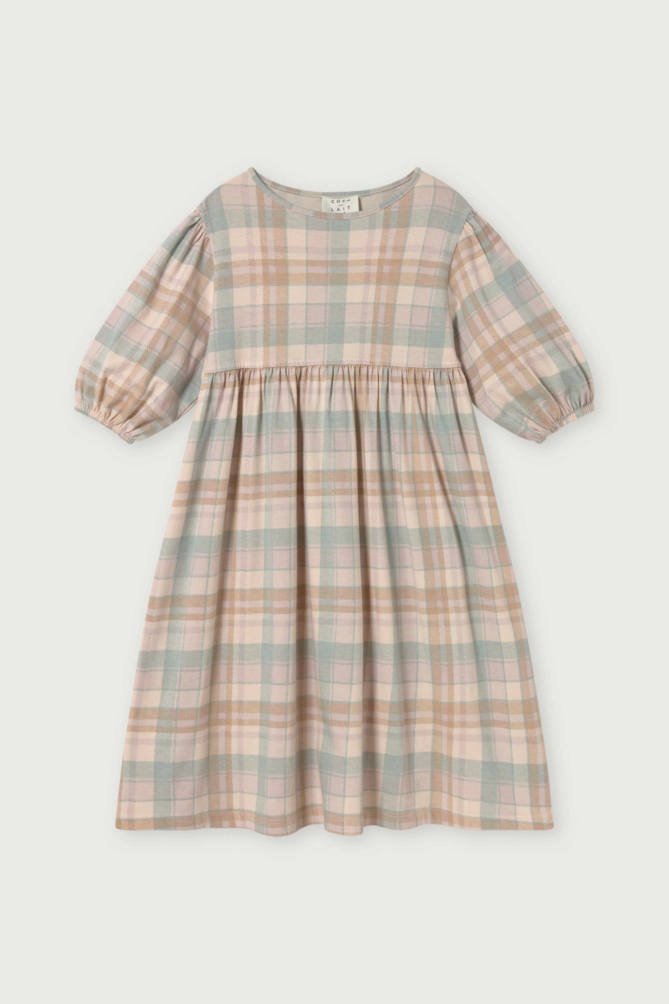 VESTIDO NIÑA CUADROS PASTEL