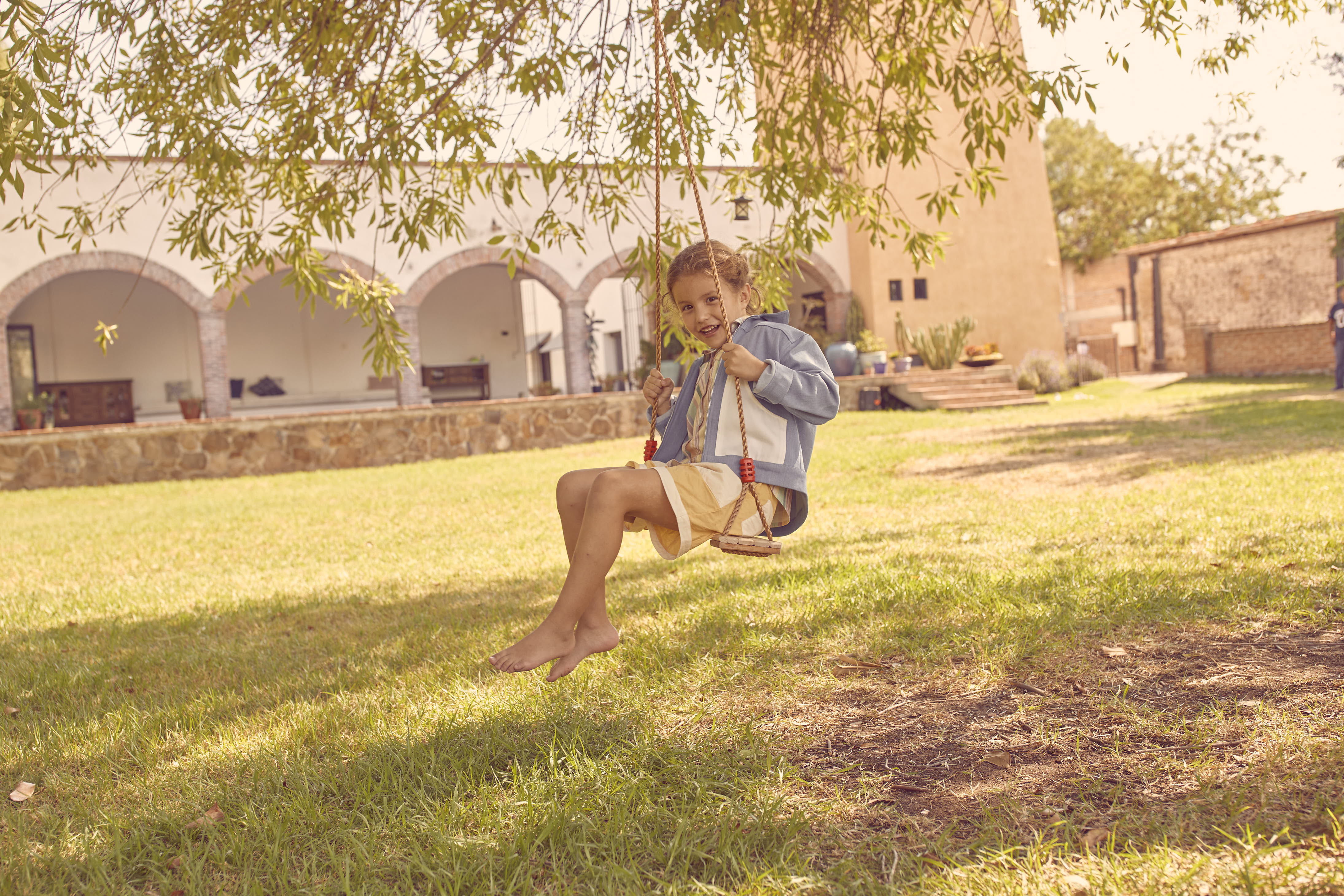 YELLOW VINTAGE WIDE SHORTS