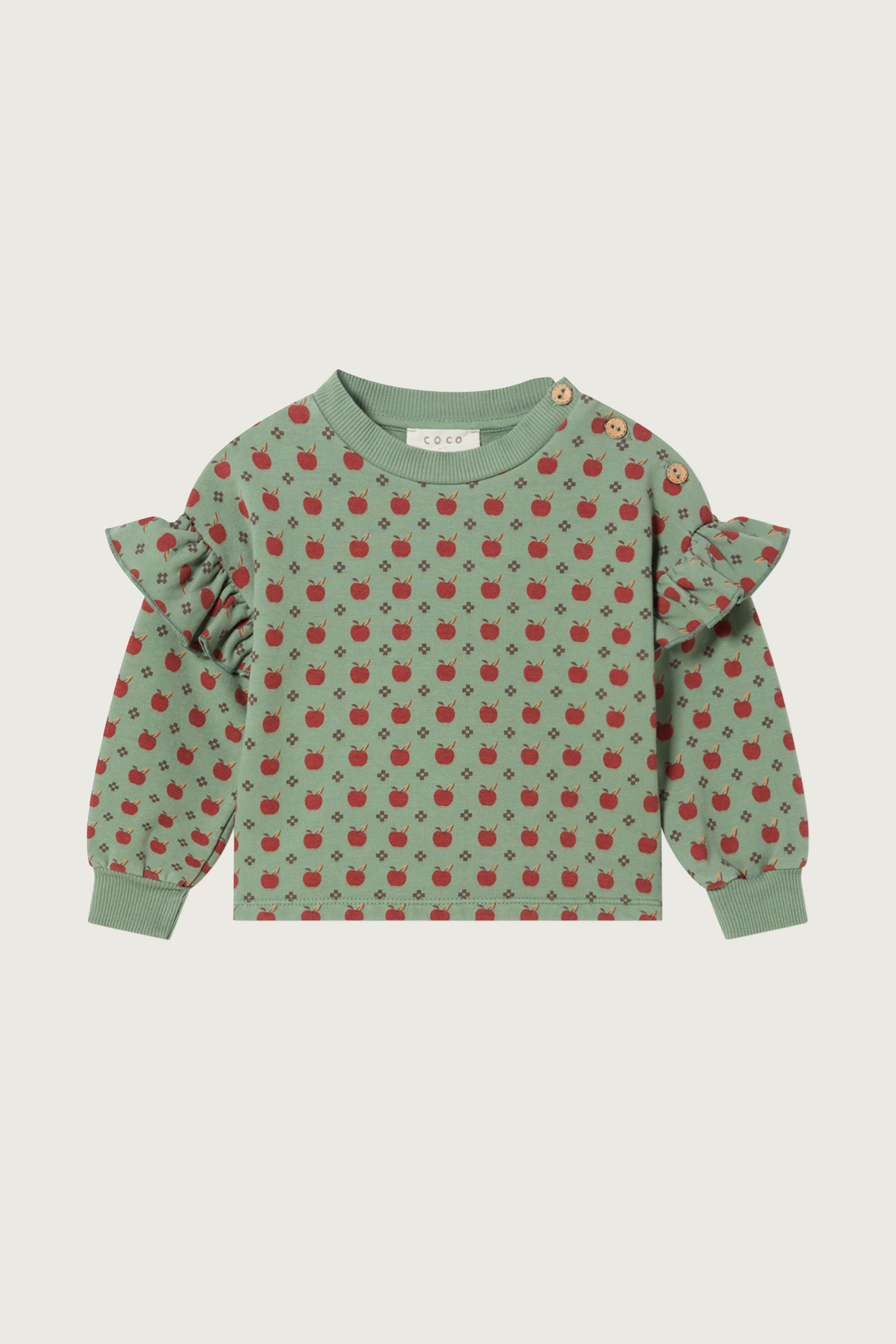Coco Au Lait APPLES FELPA BABY SWEATSHIRT Green Bay