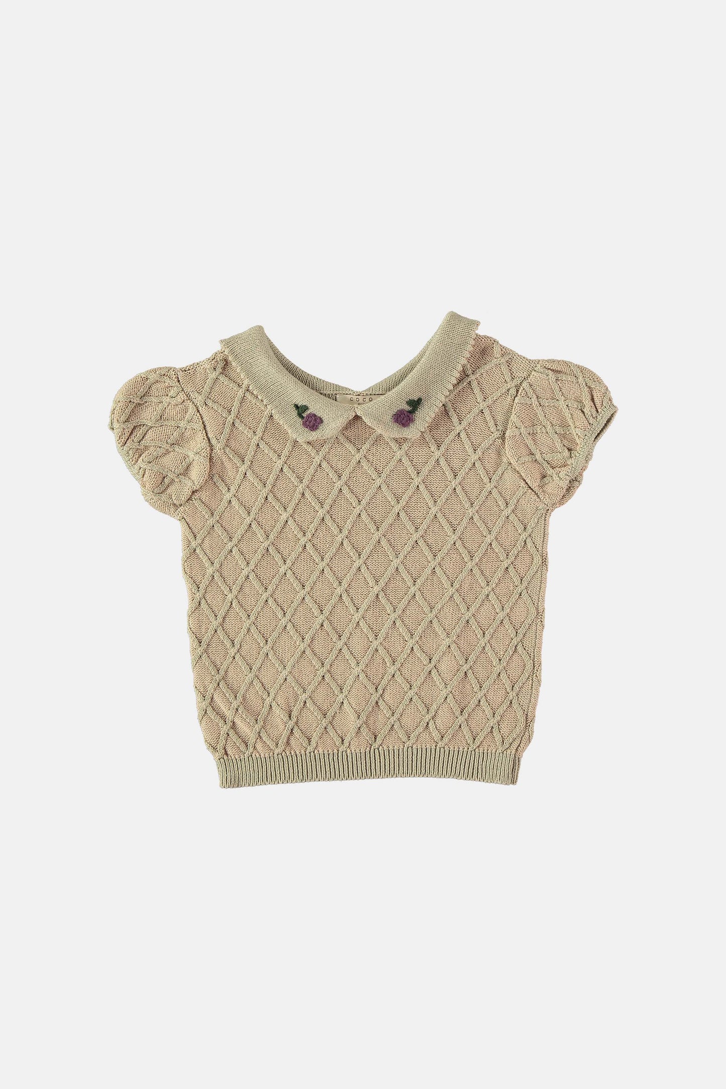 BABY LAVANDA DIAMOND KNIT BLOUSE