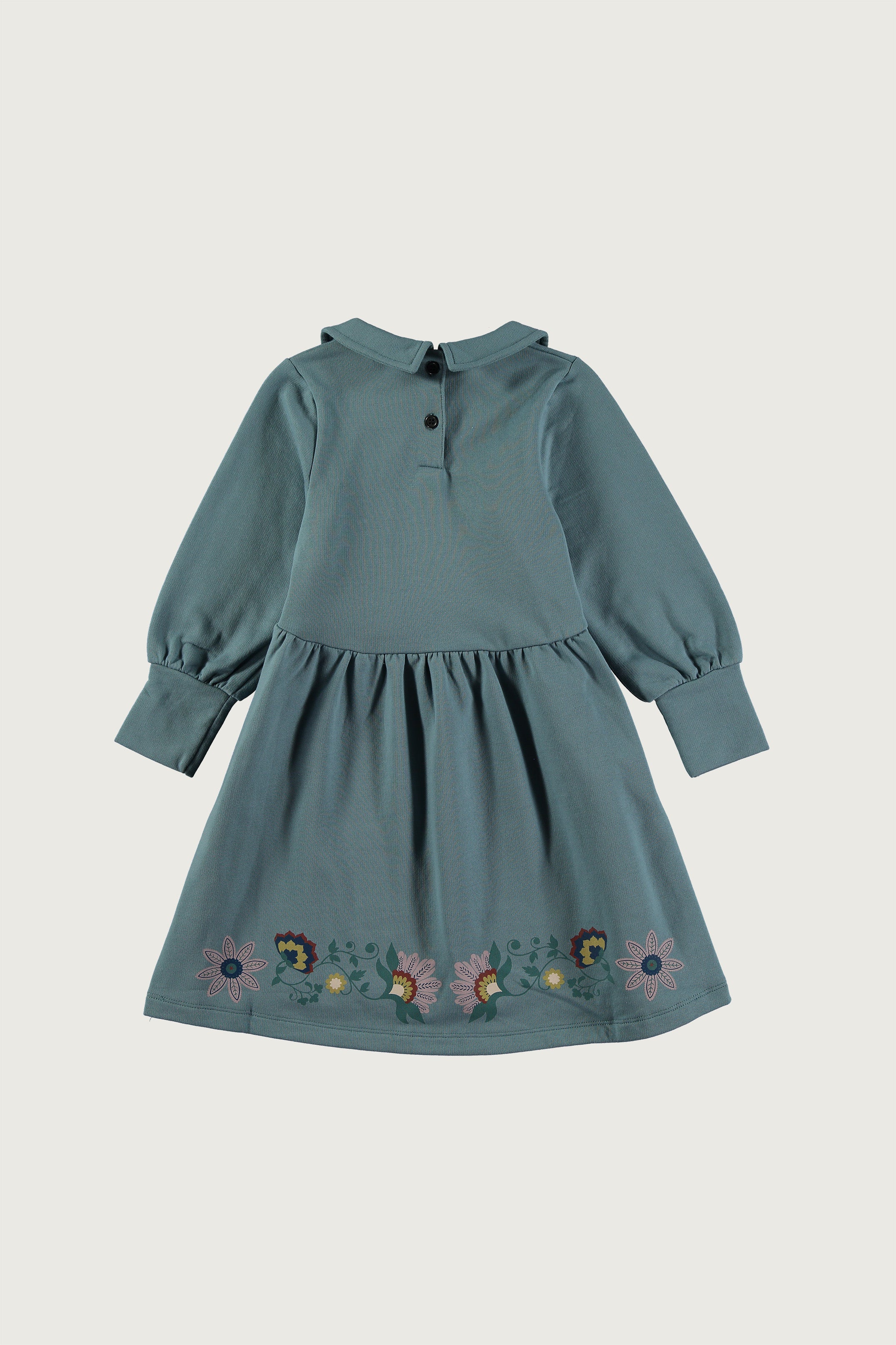 Coco Au Lait BLUE MIRAGE FLOWERS FLEECE DRESS Blue Mirage