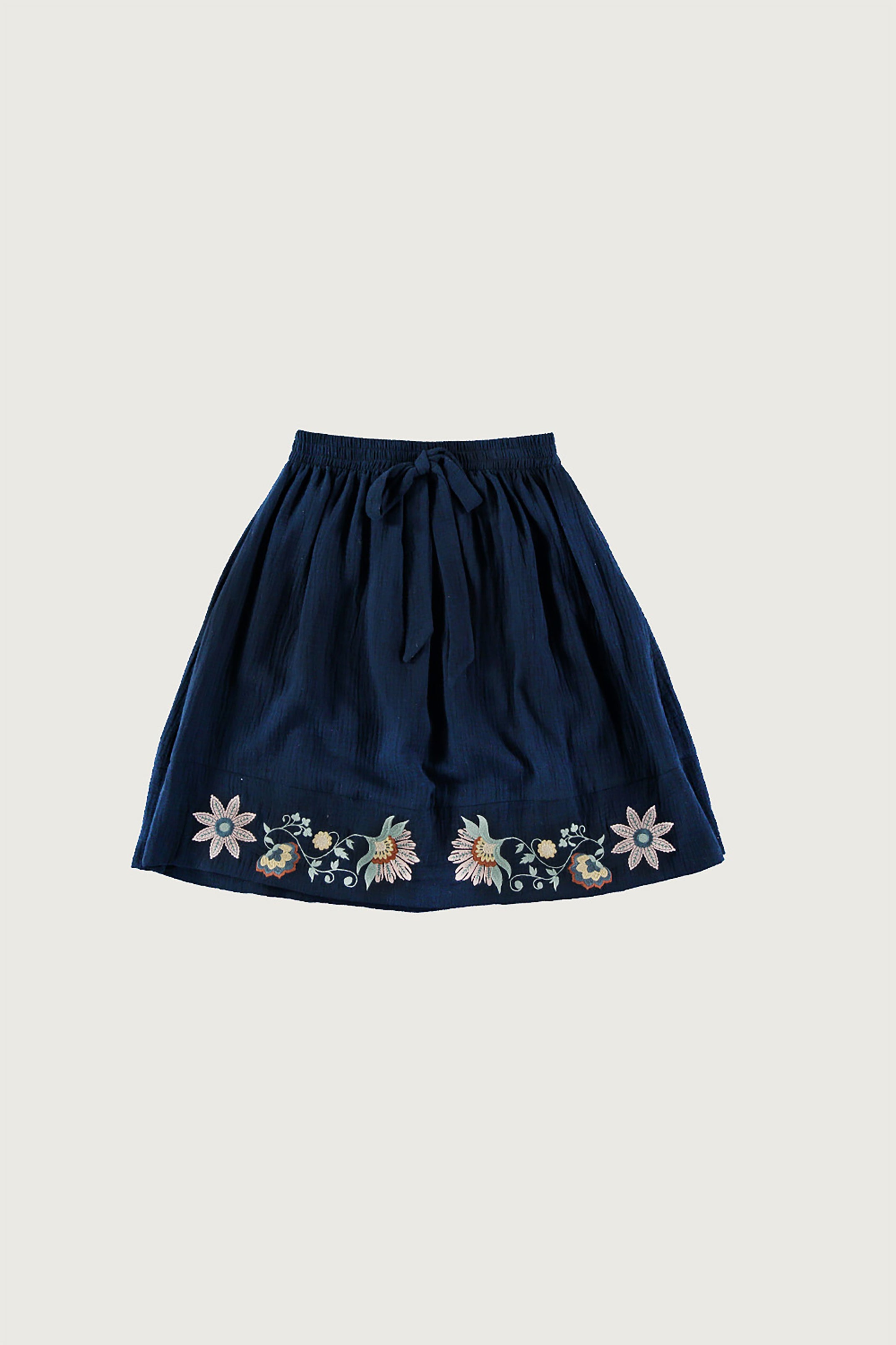 Coco Au Lait BLUE NIGHT EMROIDERED DOUBLE GAUZE SKIRT Blue Nights