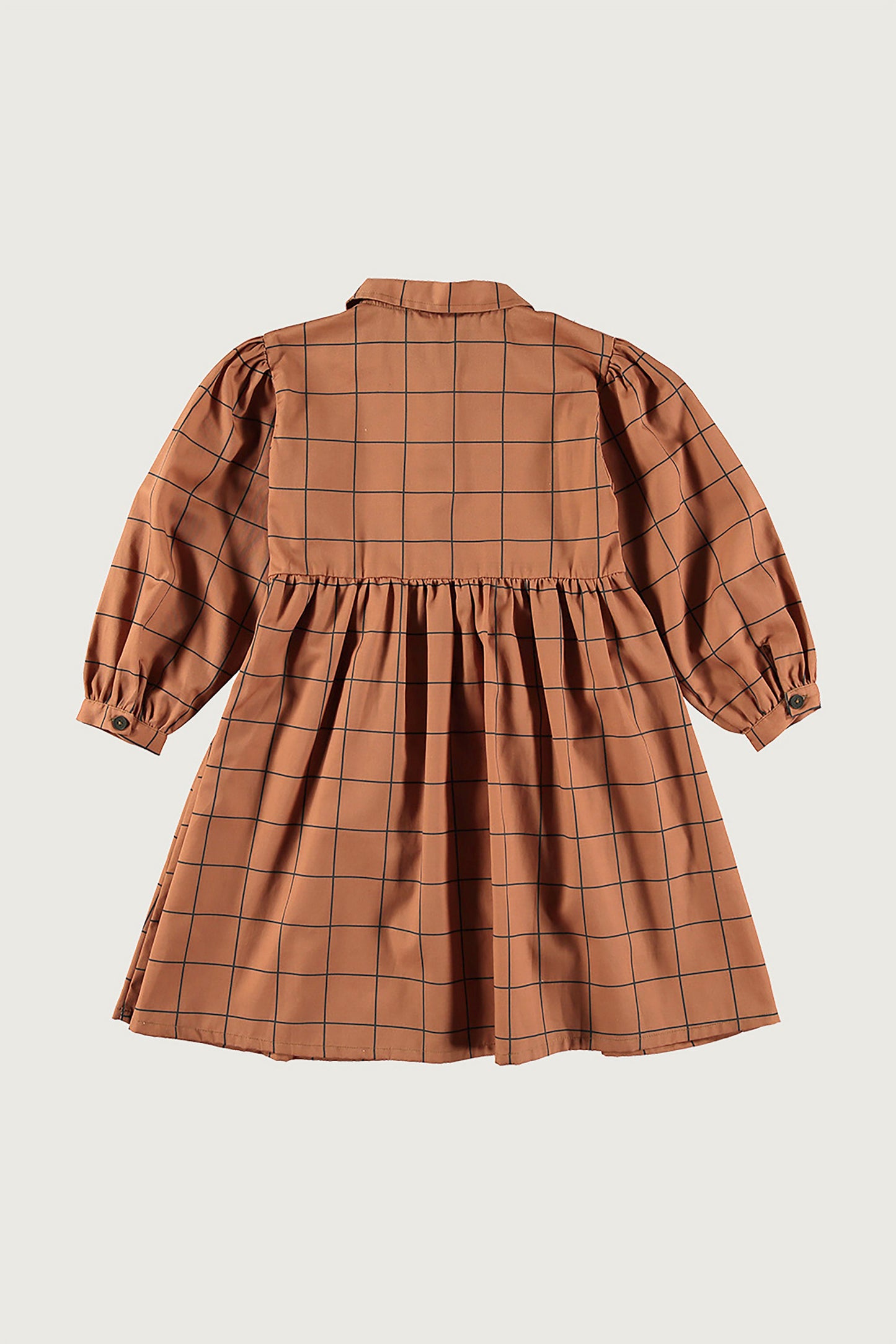 Coco Au Lait BROWN GRID SARJA DRESS Brown Grid