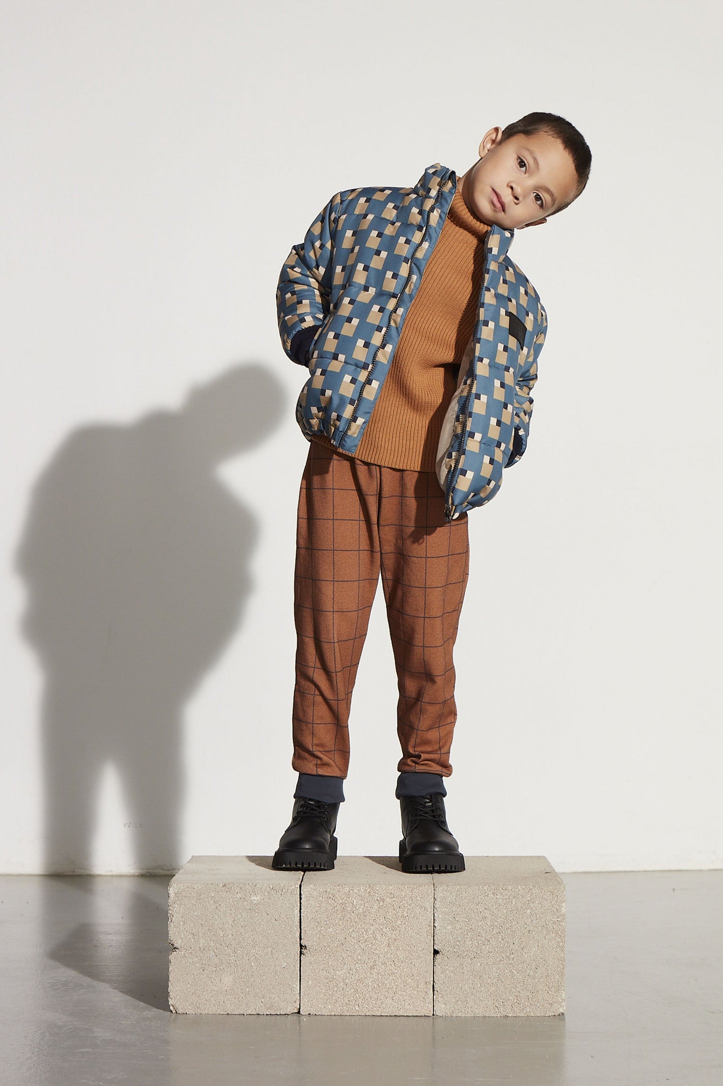 Coco Au Lait BROWN GRID TRACKSUIT Brown Grid