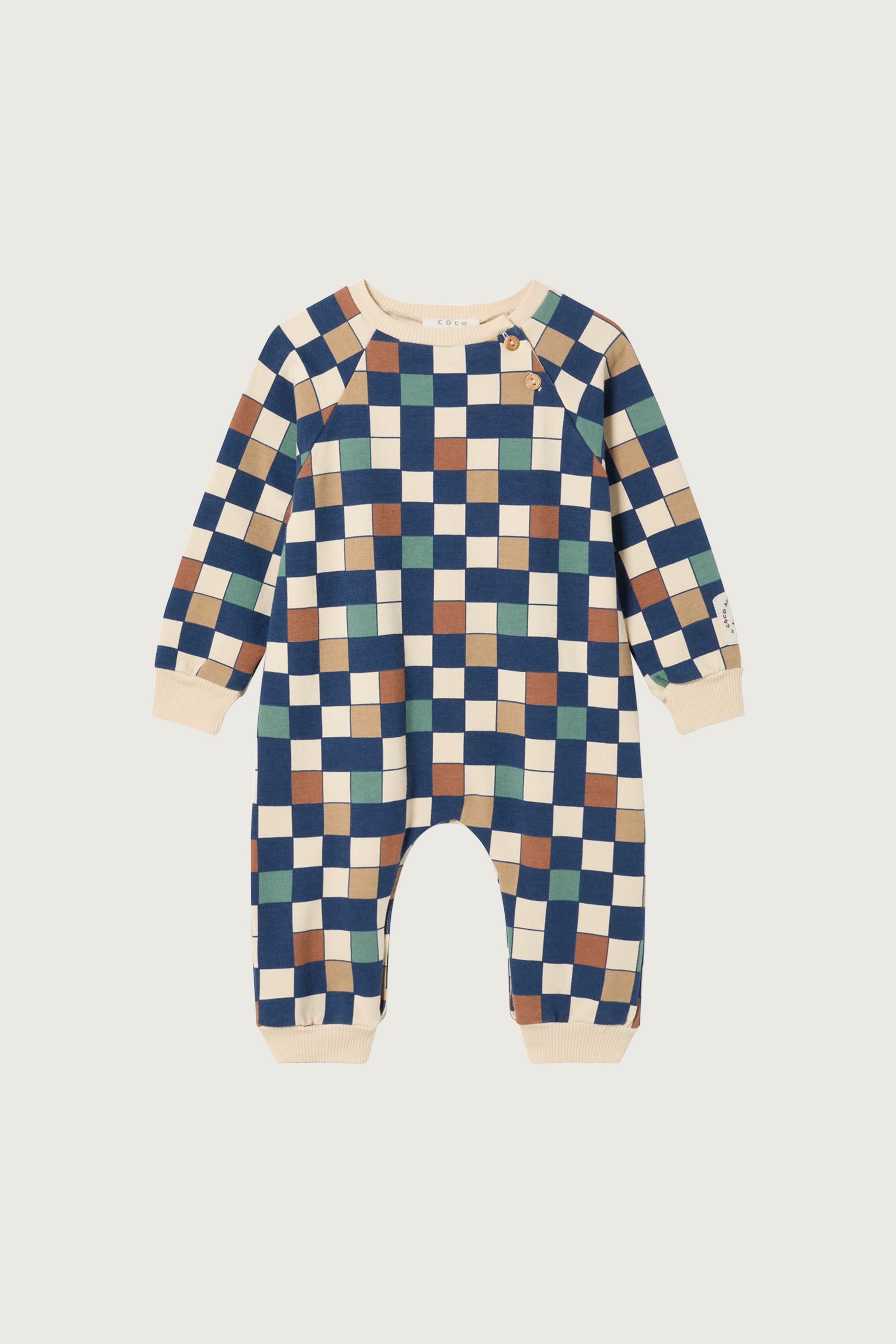 Coco Au Lait CHECKS SWEATSHIRT BODY Dark Denim