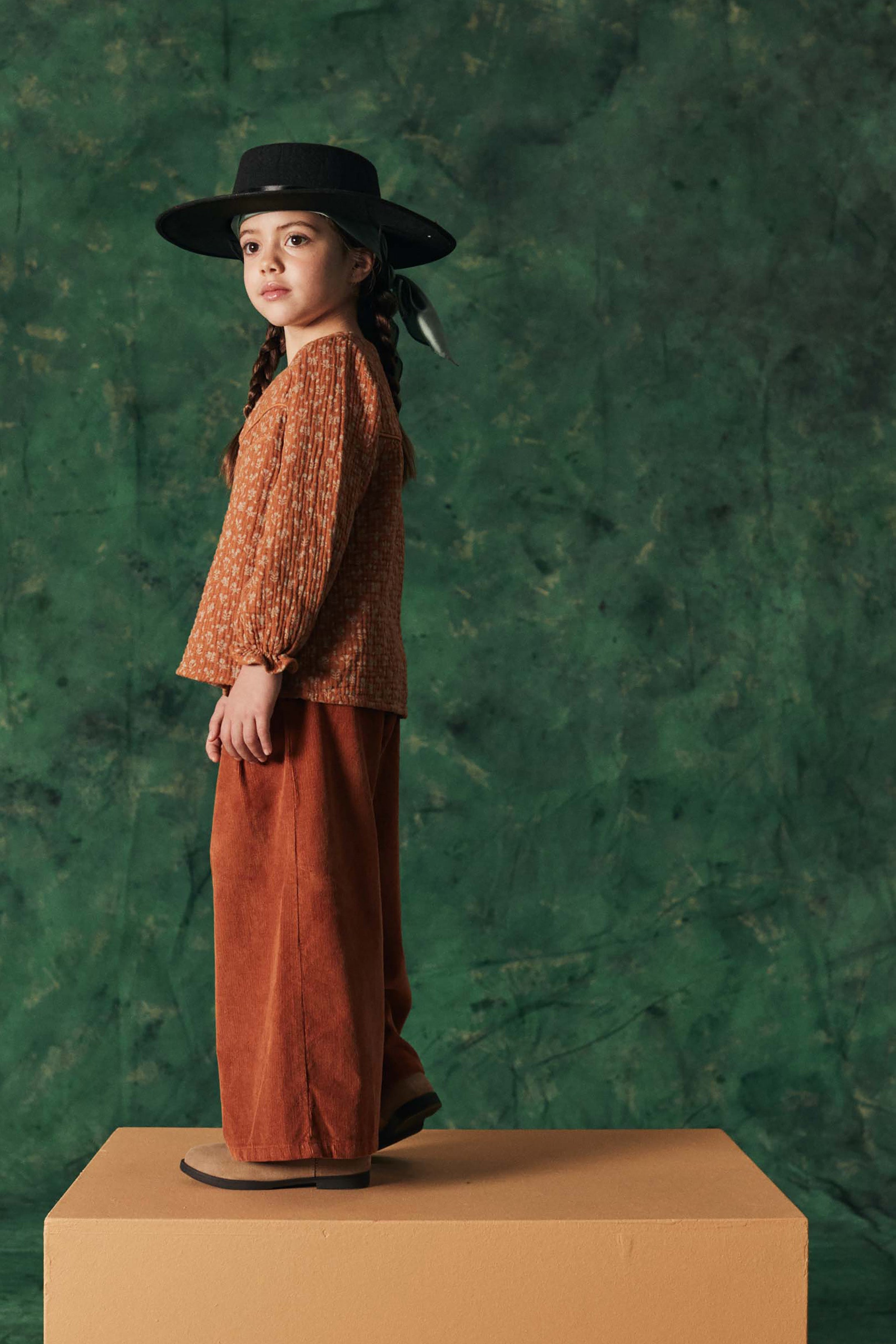 Coco Au Lait CORDUROY WIDE TROUSERS  Brown Sugar