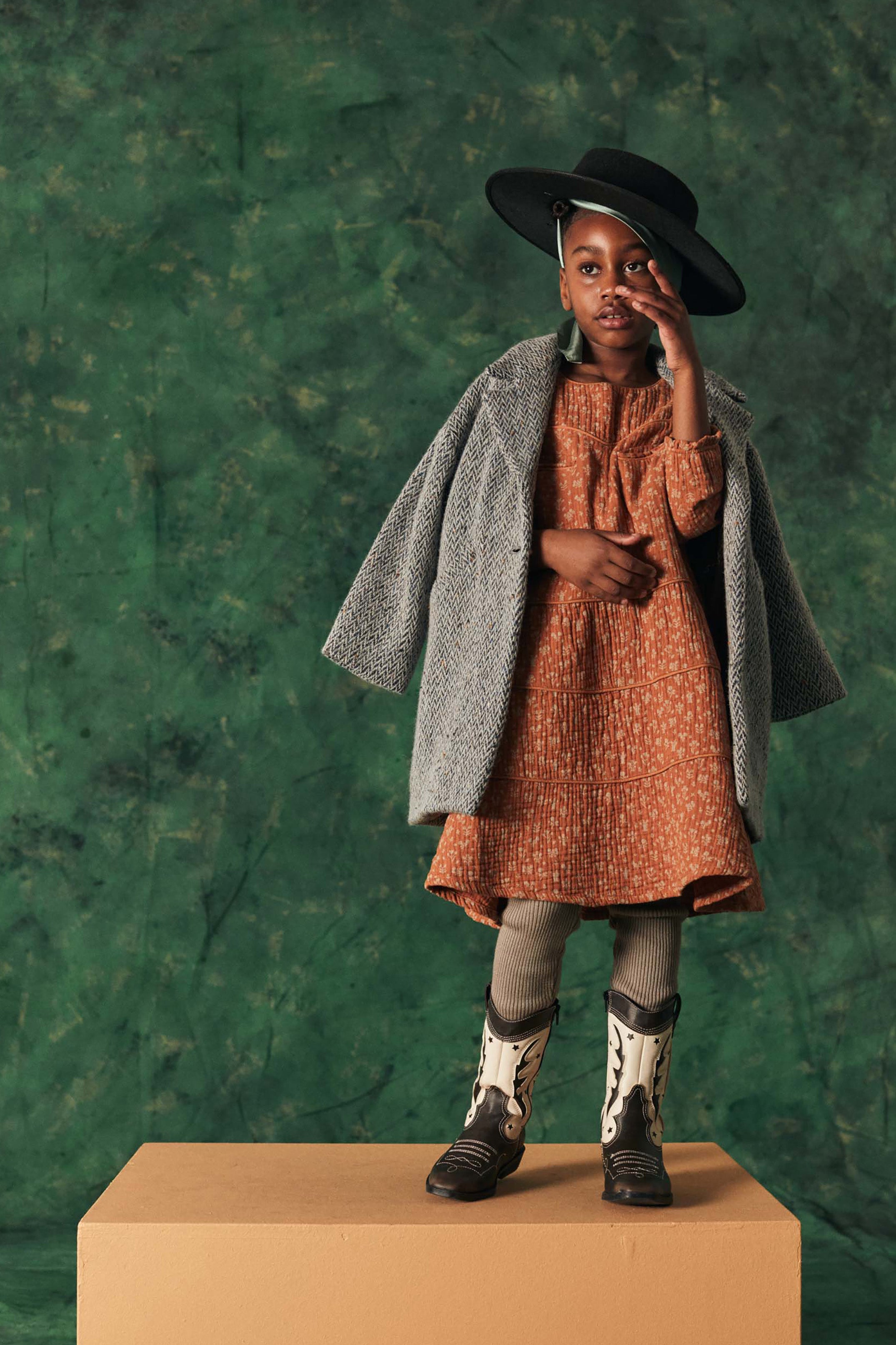 Coco Au Lait COWGIRL FLORAL DRESS Brown Sugar