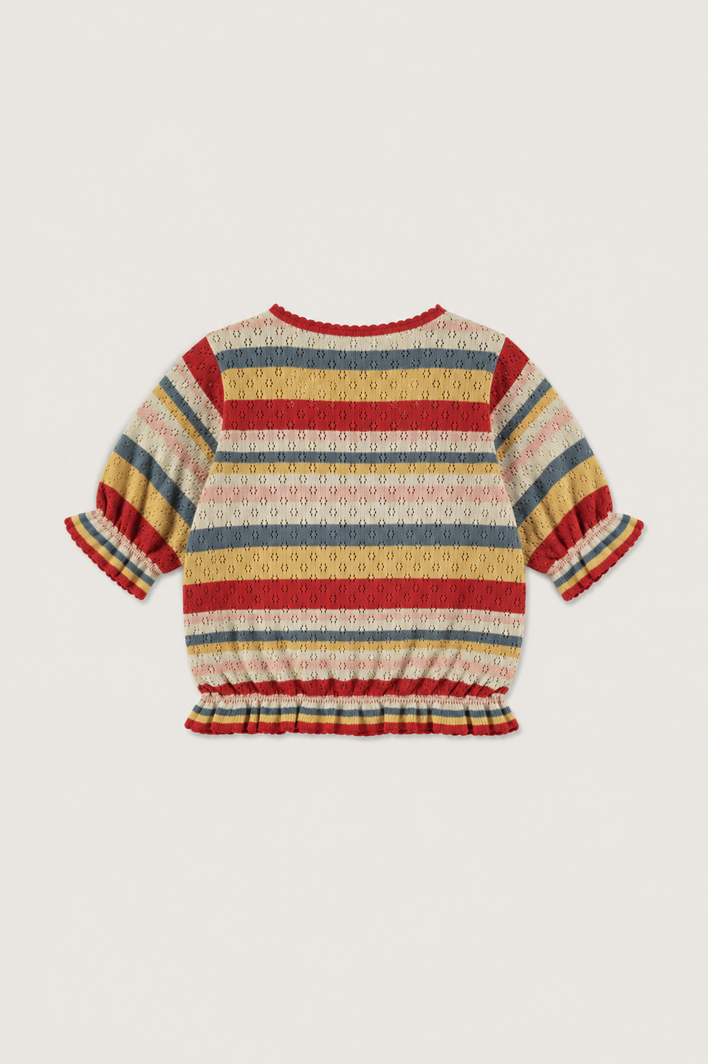 BLUSA PUNTO CALADO RAYAS MULTICOLOR