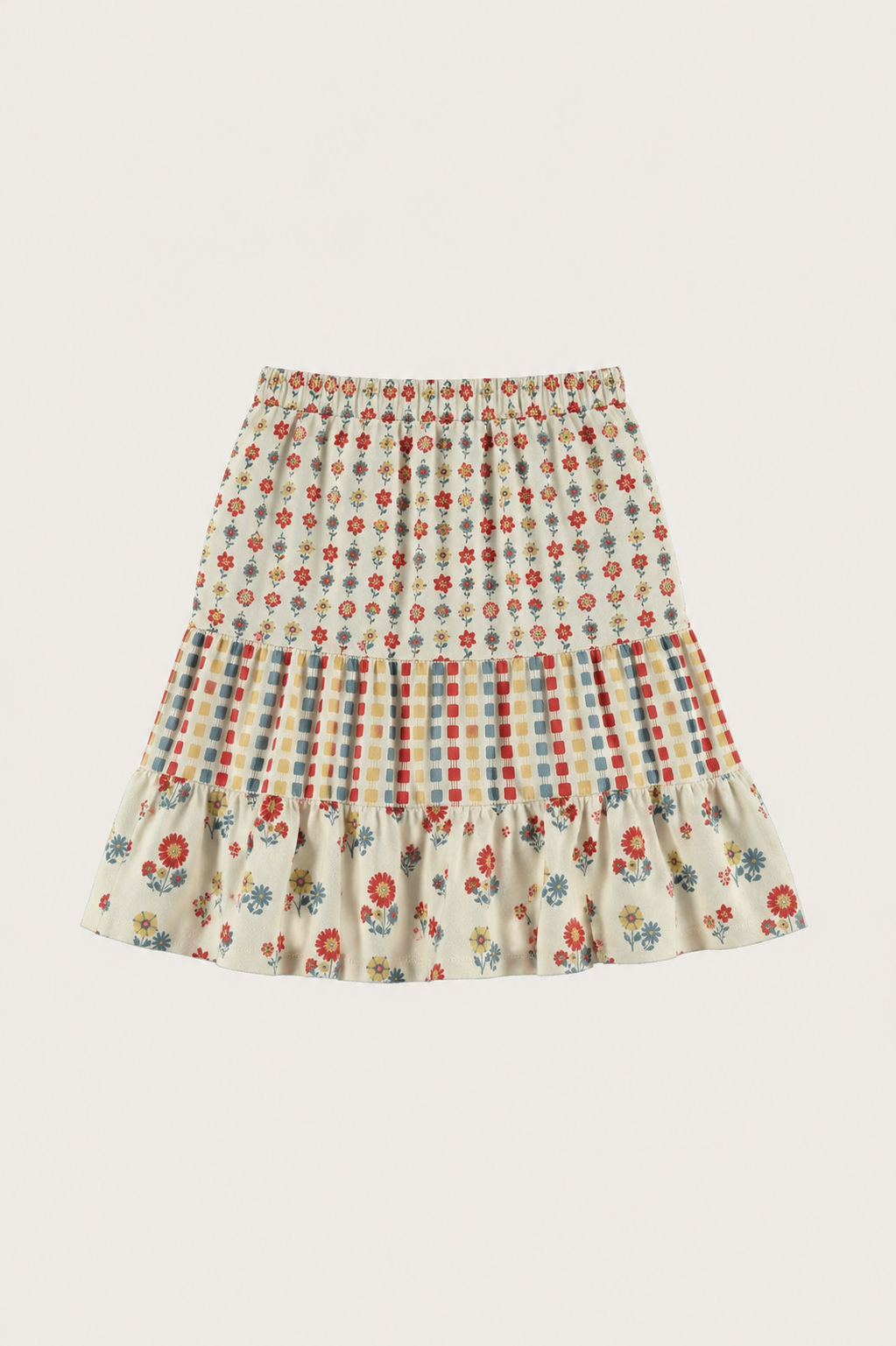 FALDA MIDI JERSEY PATCH