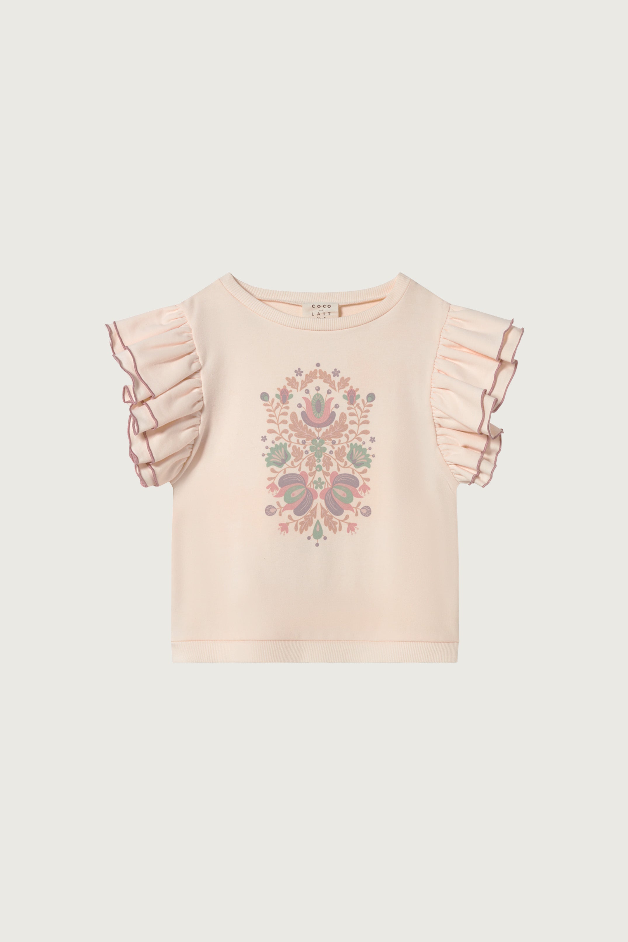 Coco Au Lait FLORAL RUFFLE TOP Shell