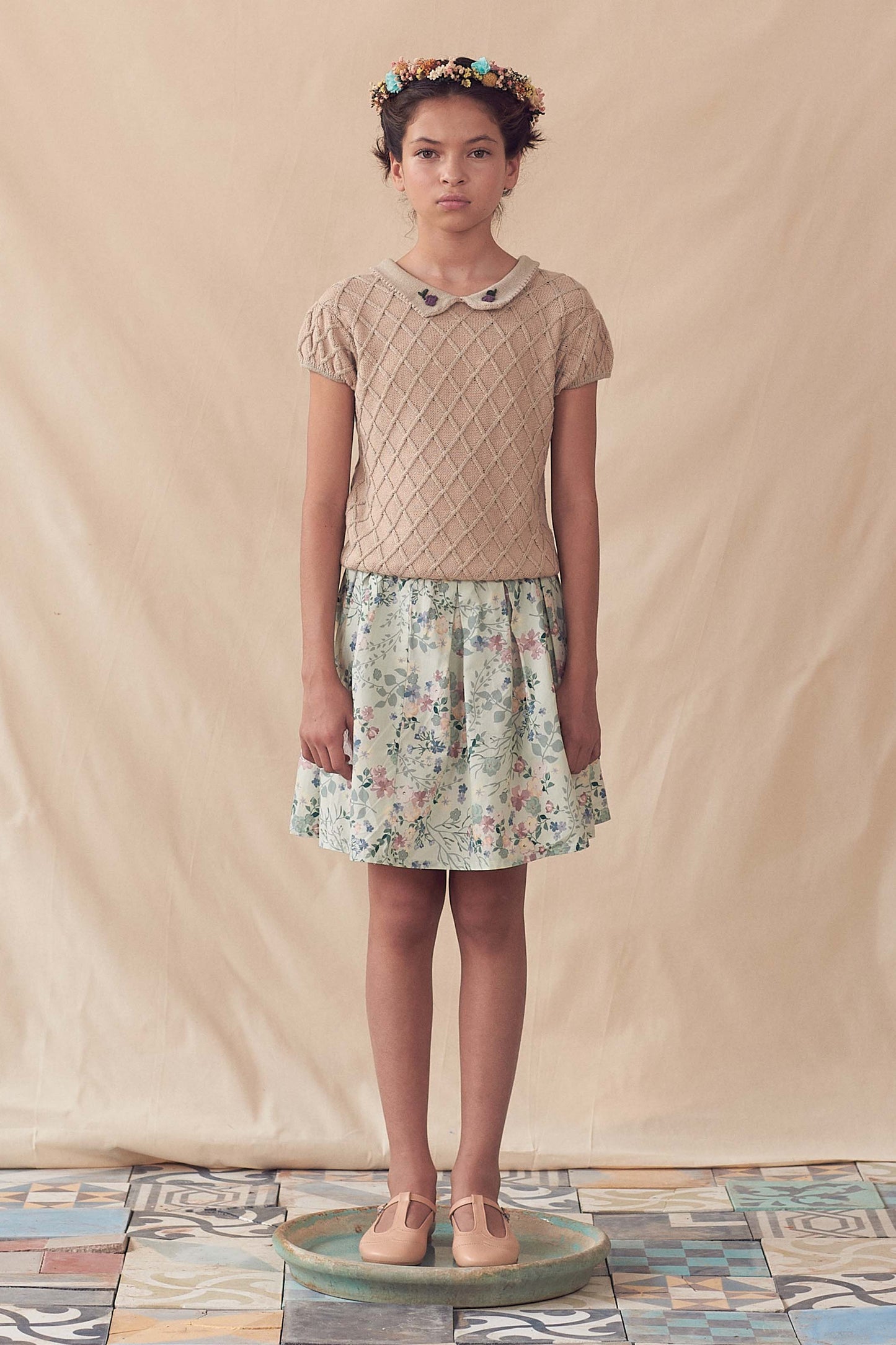 Coco Au Lait FLORAL SKIRT Floral Green