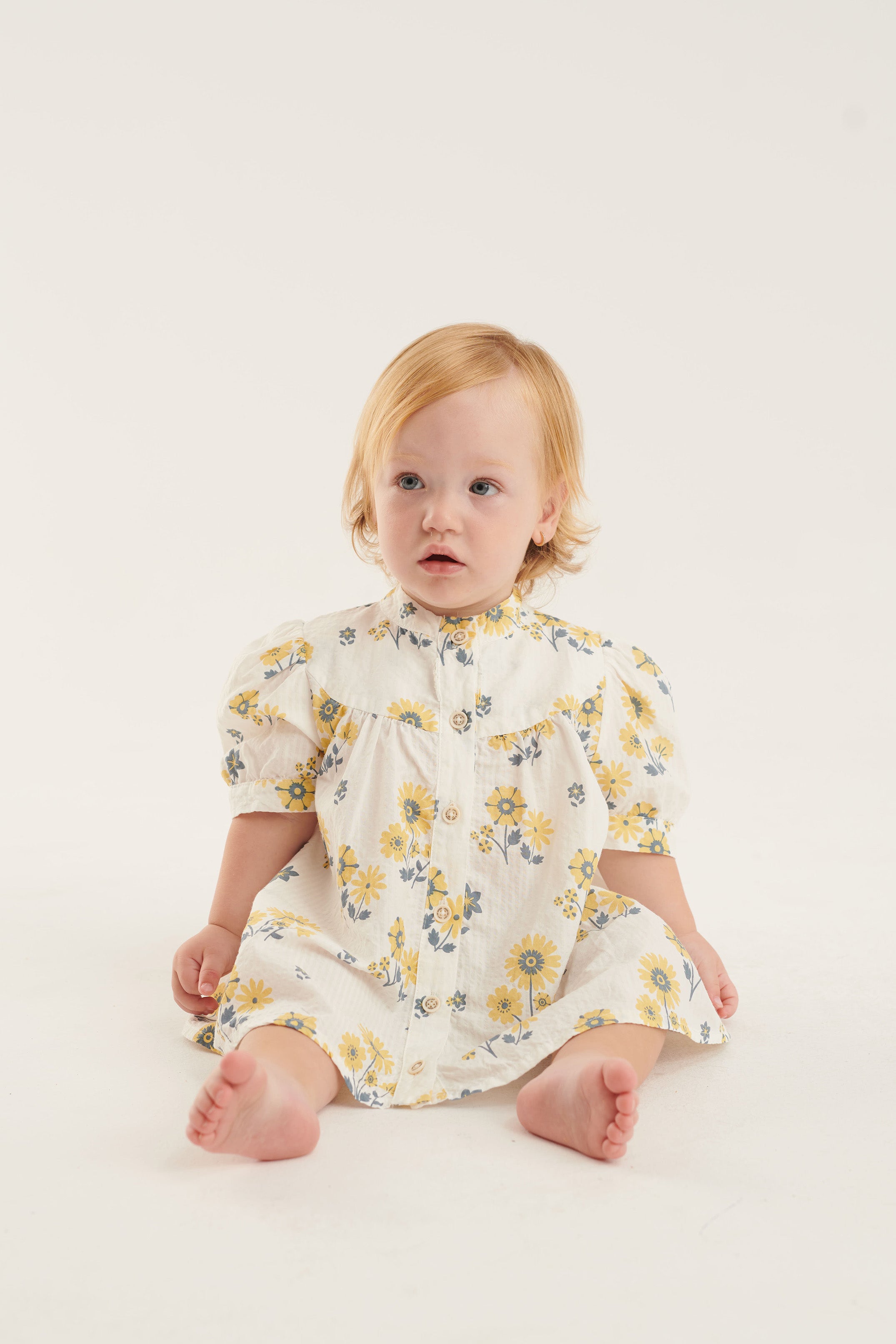 Coco Au Lait FLORAL STRIPES BABY DRESS Flora