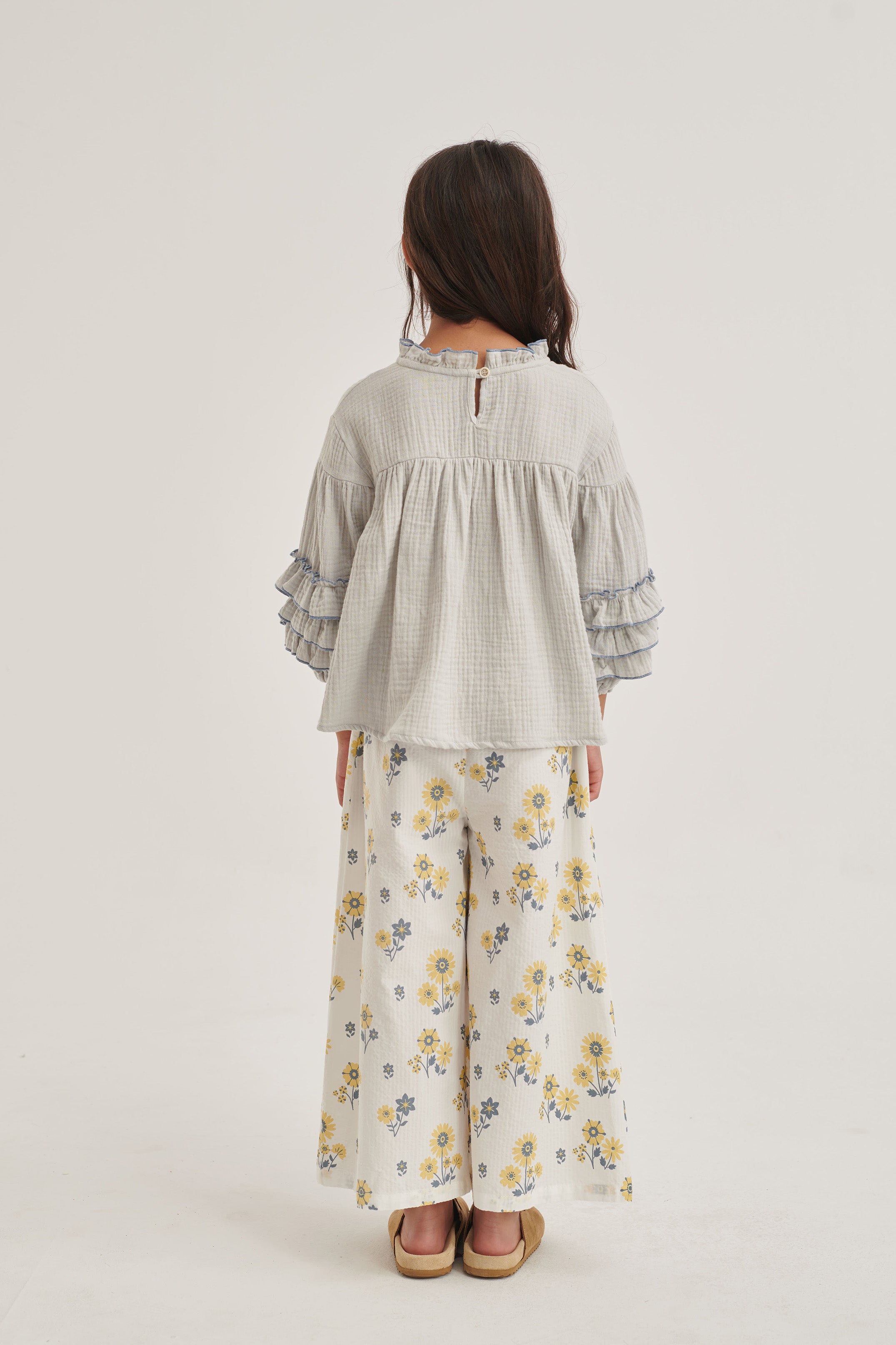 Coco Au Lait FLORAL STRIPES PANTS Flora
