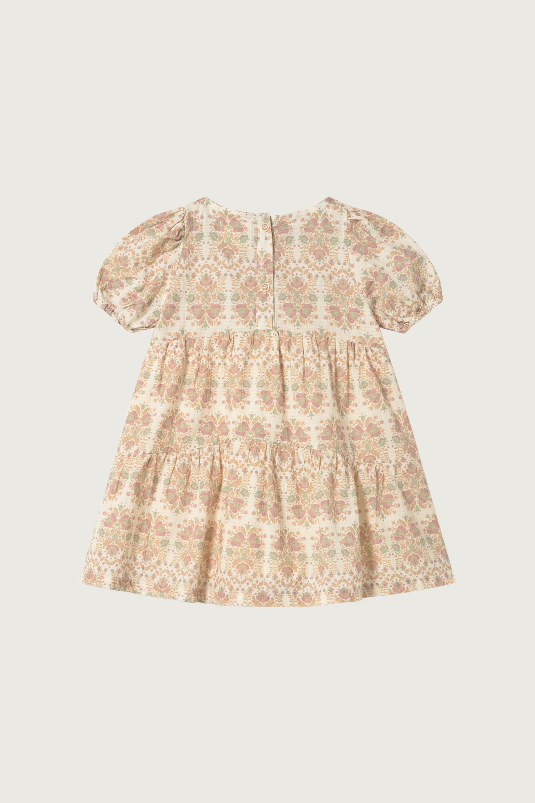 Coco Au Lait FLORAL WALLPAPER BABY DRESS  Denim Blue