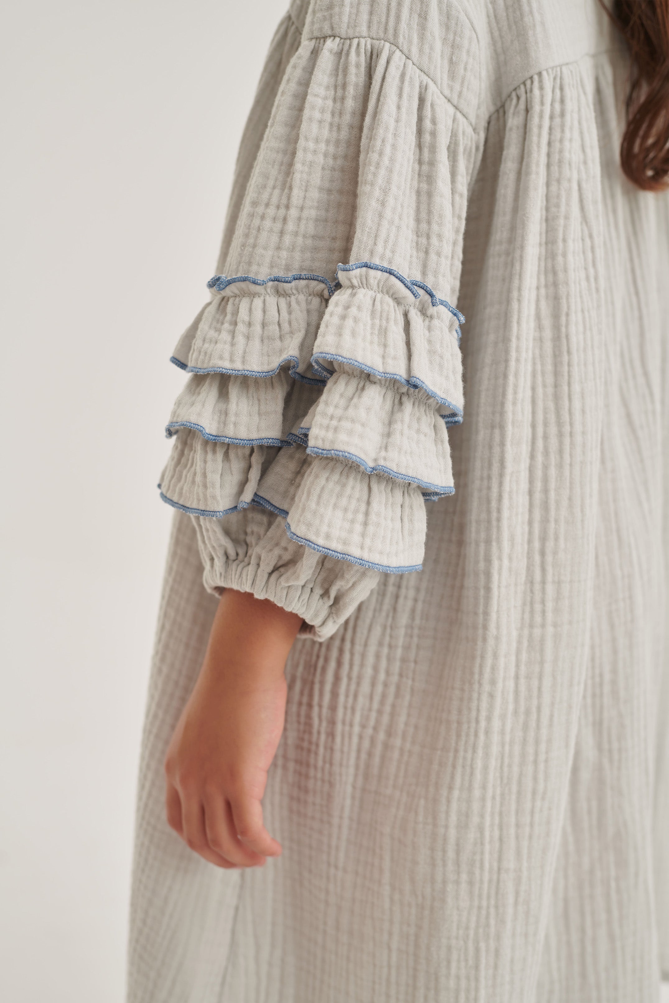 Coco Au Lait LIGHT BLUE DOUBLE GAUZE DRESS  Glacier Gray