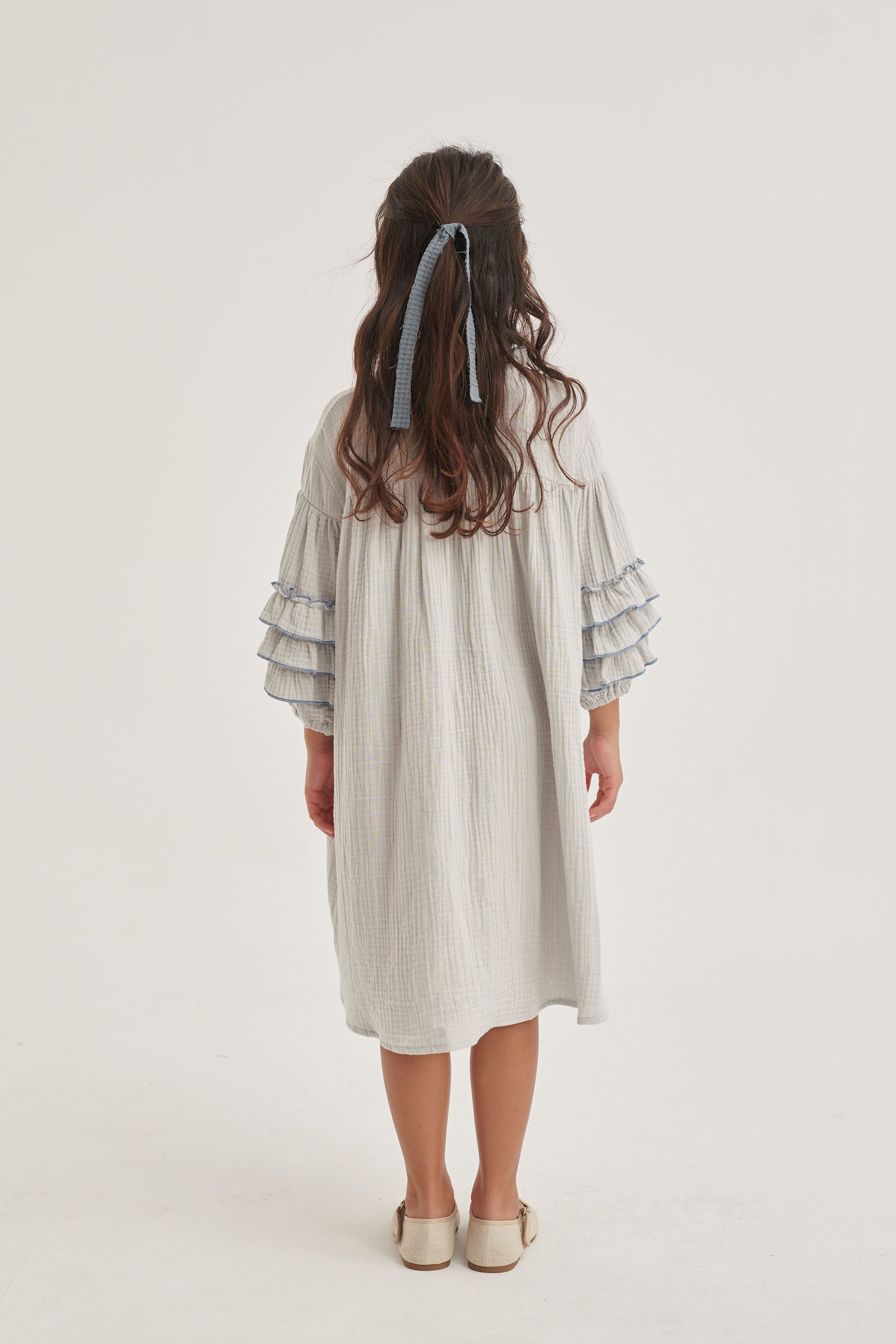 Coco Au Lait LIGHT BLUE DOUBLE GAUZE DRESS  Glacier Gray