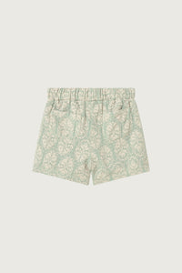 Coco Au Lait GREEN VINTAGE WALLPAPER BABY SHORTS Sea Foam