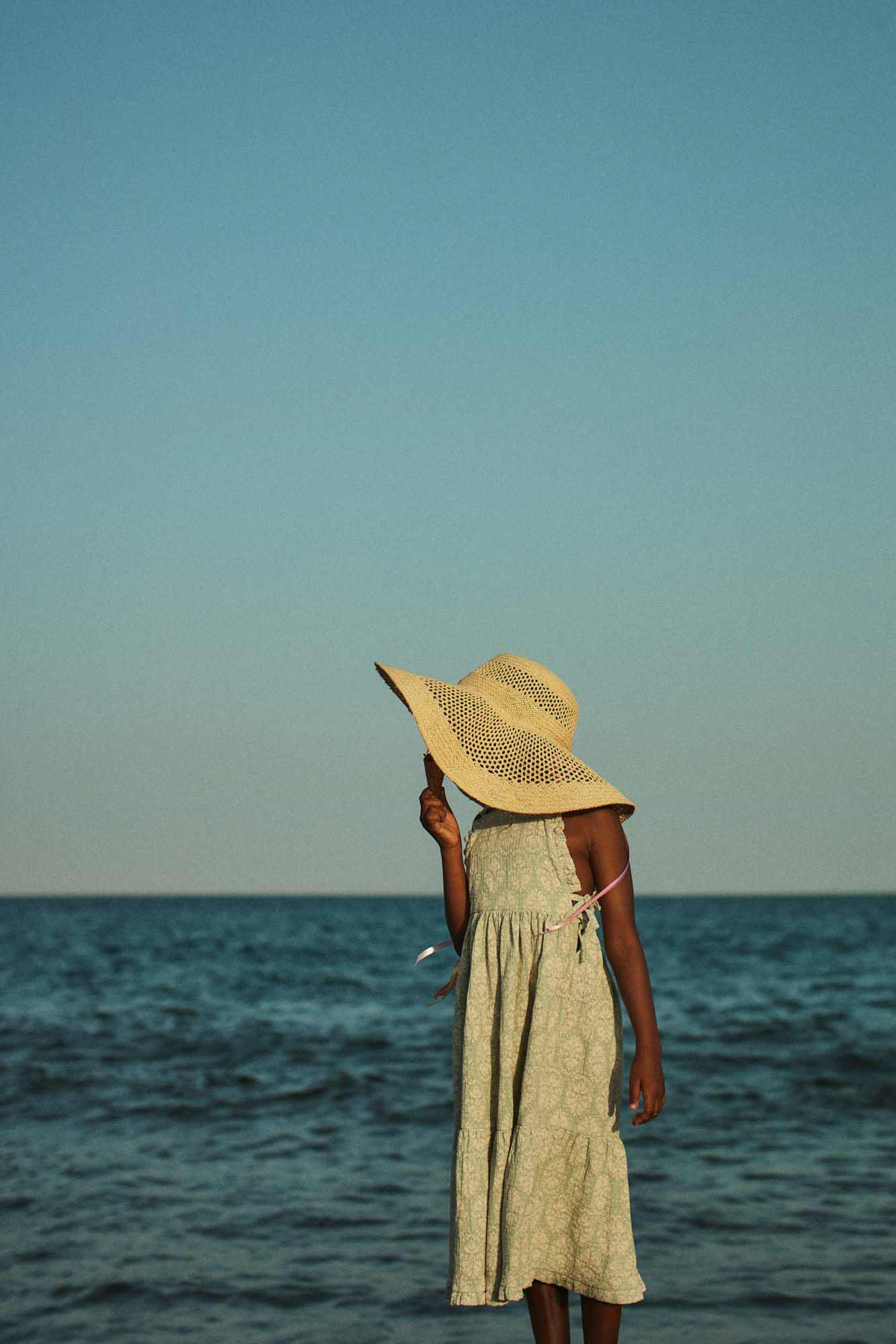 Coco Au Lait GREEN VINTAGE WALLPAPER DRESS  Sea Foam