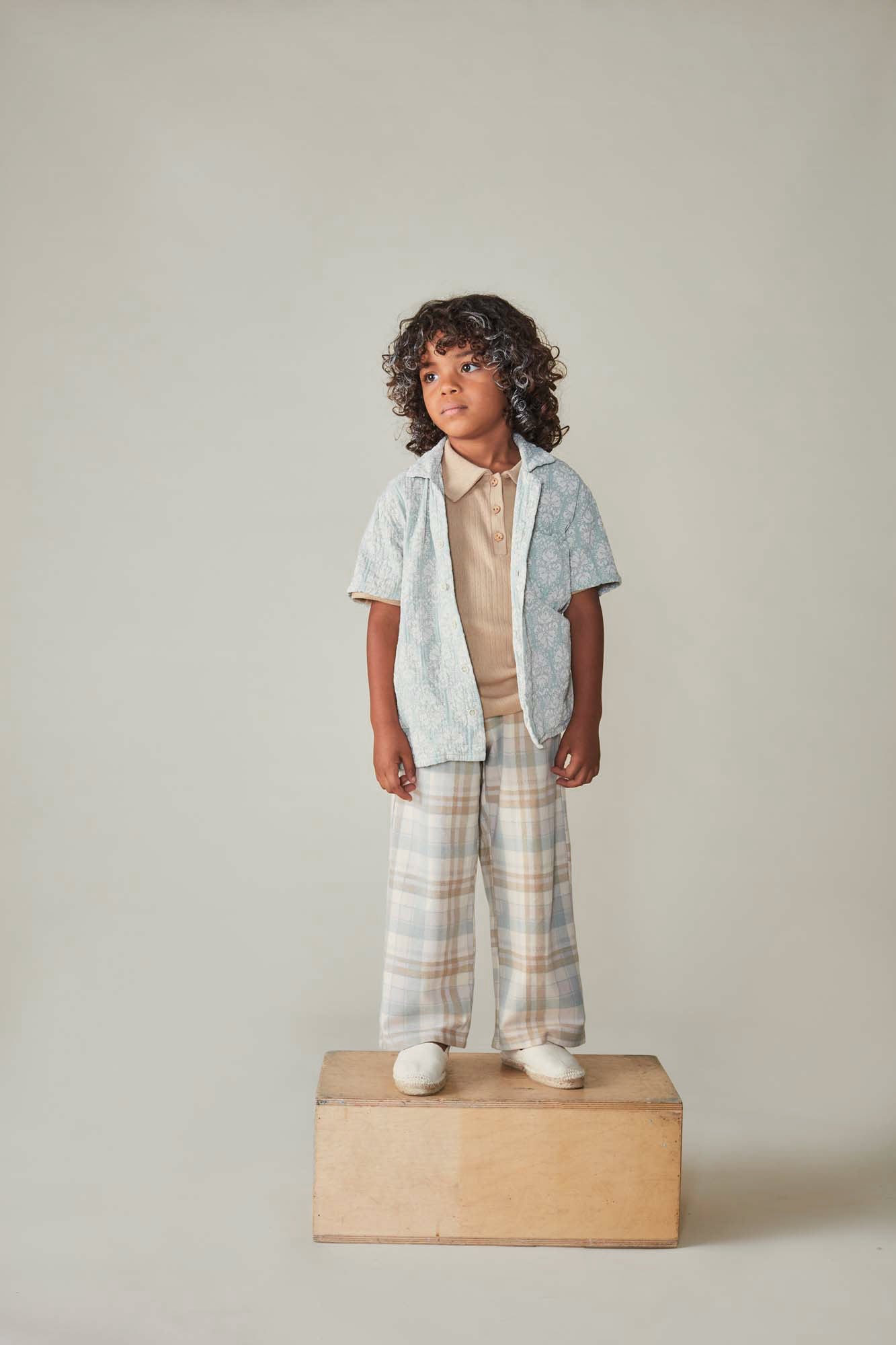 Coco Au Lait GREEN VINTAGE WALLPAPER SHIRT  Sea Foam