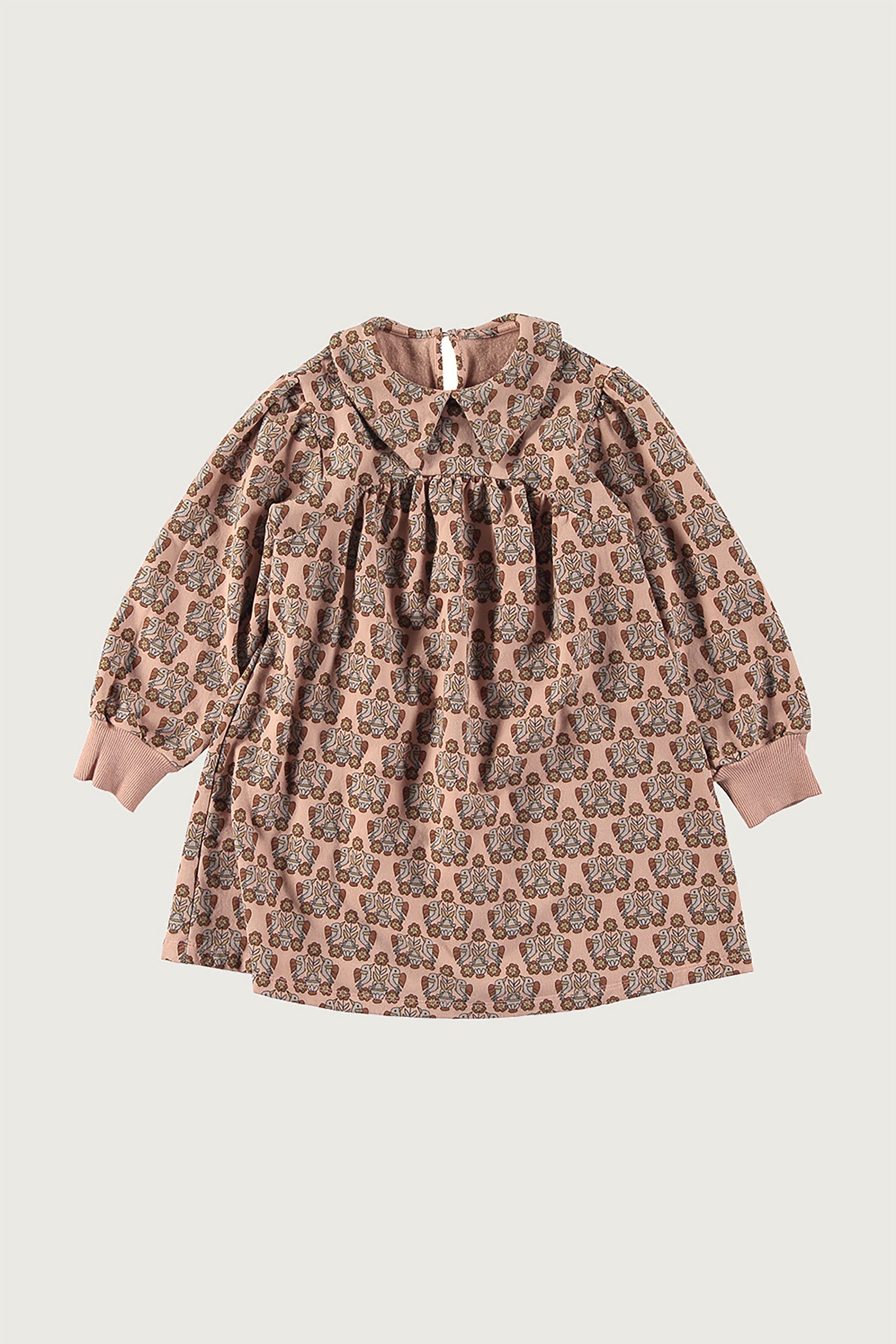 Coco Au Lait HUMMINGBIRDS FLEECE DRESS Rose Dust