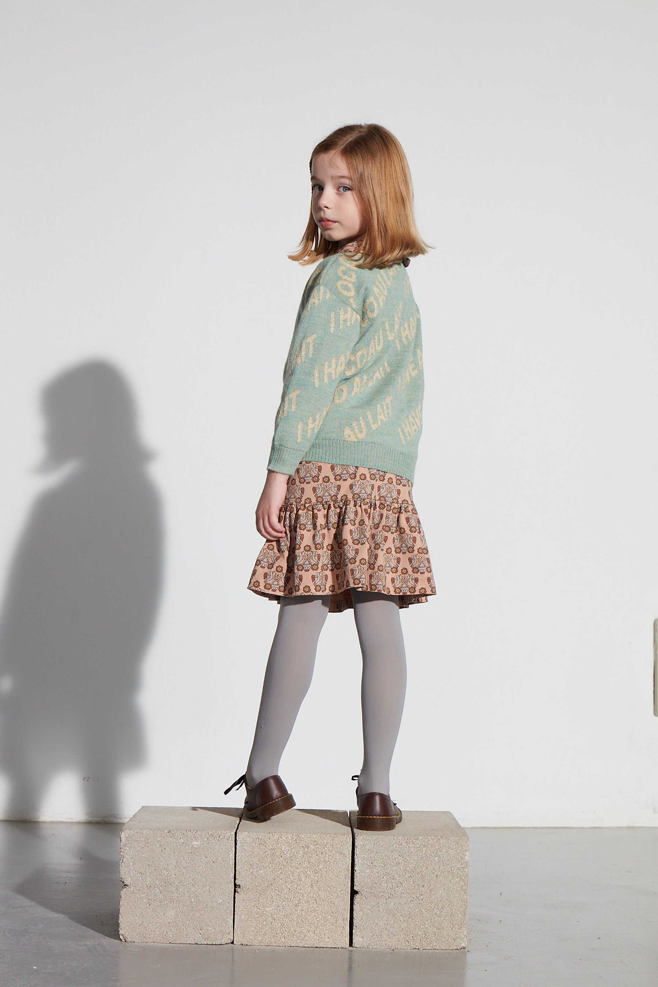 Coco Au Lait HUMMINGBIRDS SHORT FLEECE SKIRT Rose Dust