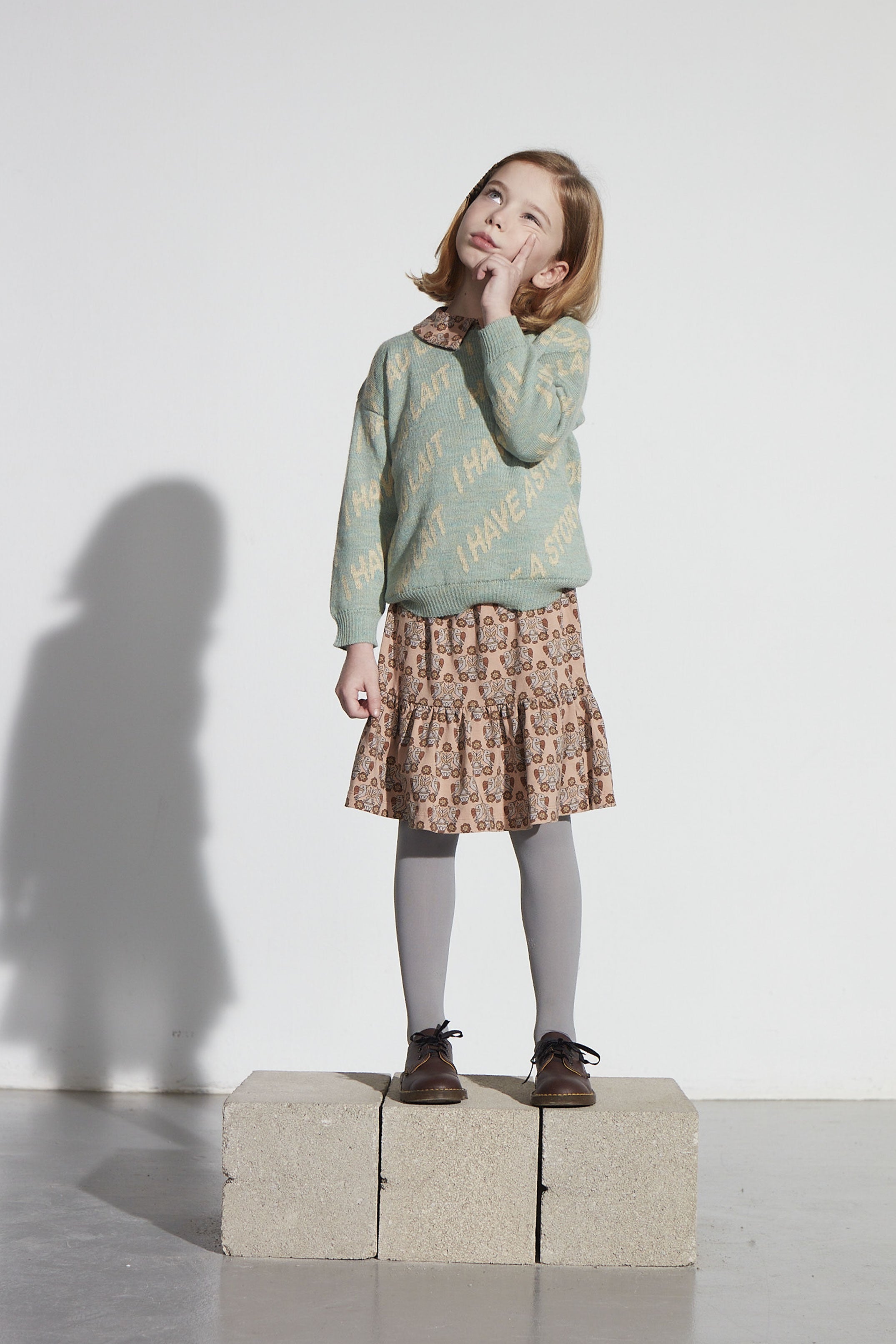 Coco Au Lait HUMMINGBIRDS SHORT FLEECE SKIRT Rose Dust