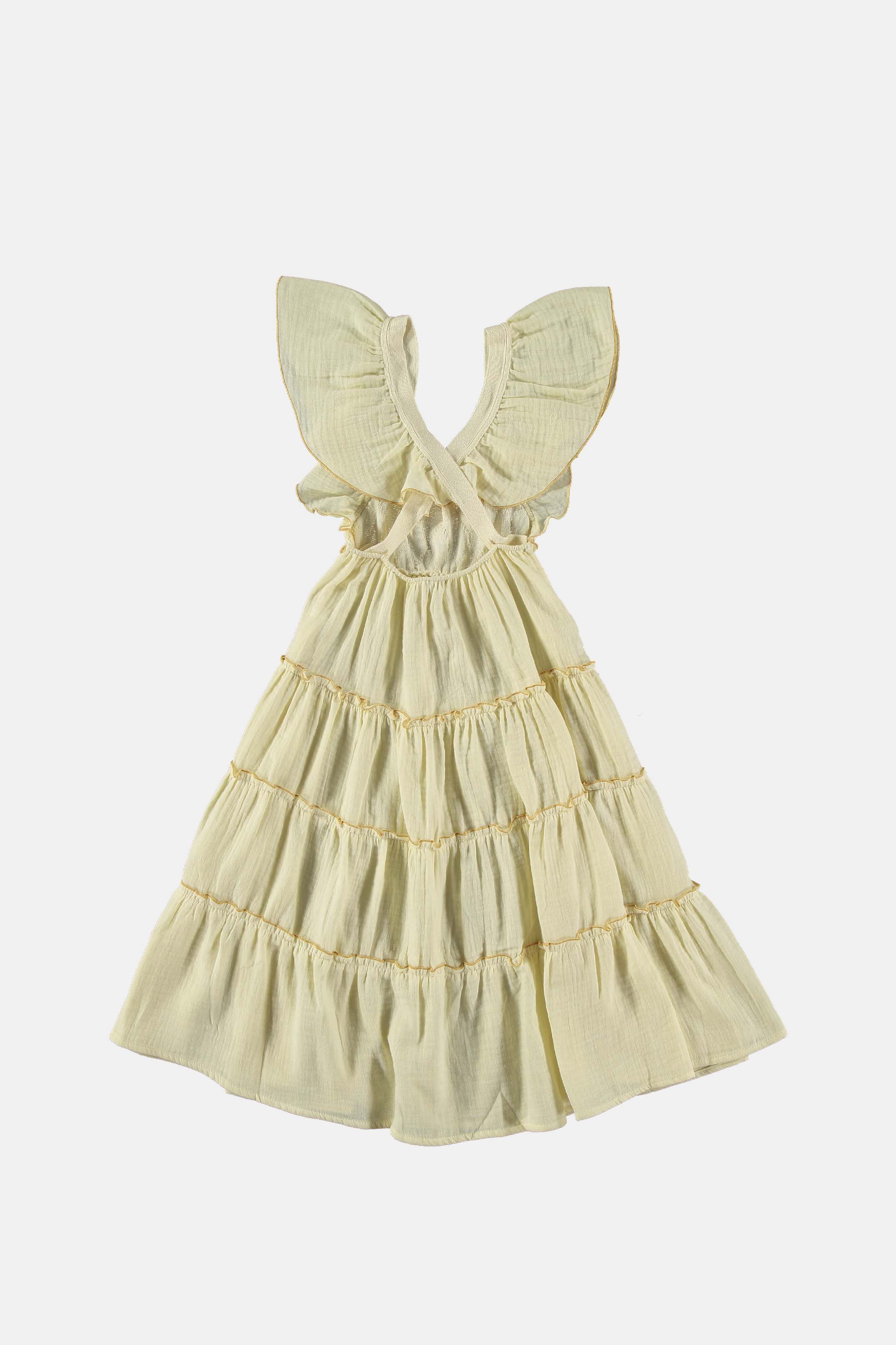 Coco Au Lait LIGHT YELLOW BUTTERFLY KNITTED DRESS  Light Yellow