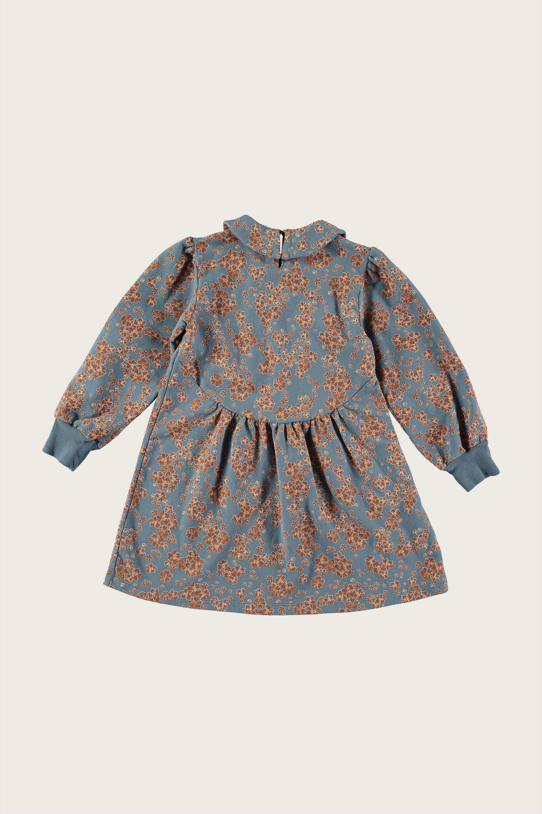 Coco Au Lait MEXICAN FLOWERS FLEECE DRESS Blue Mirage