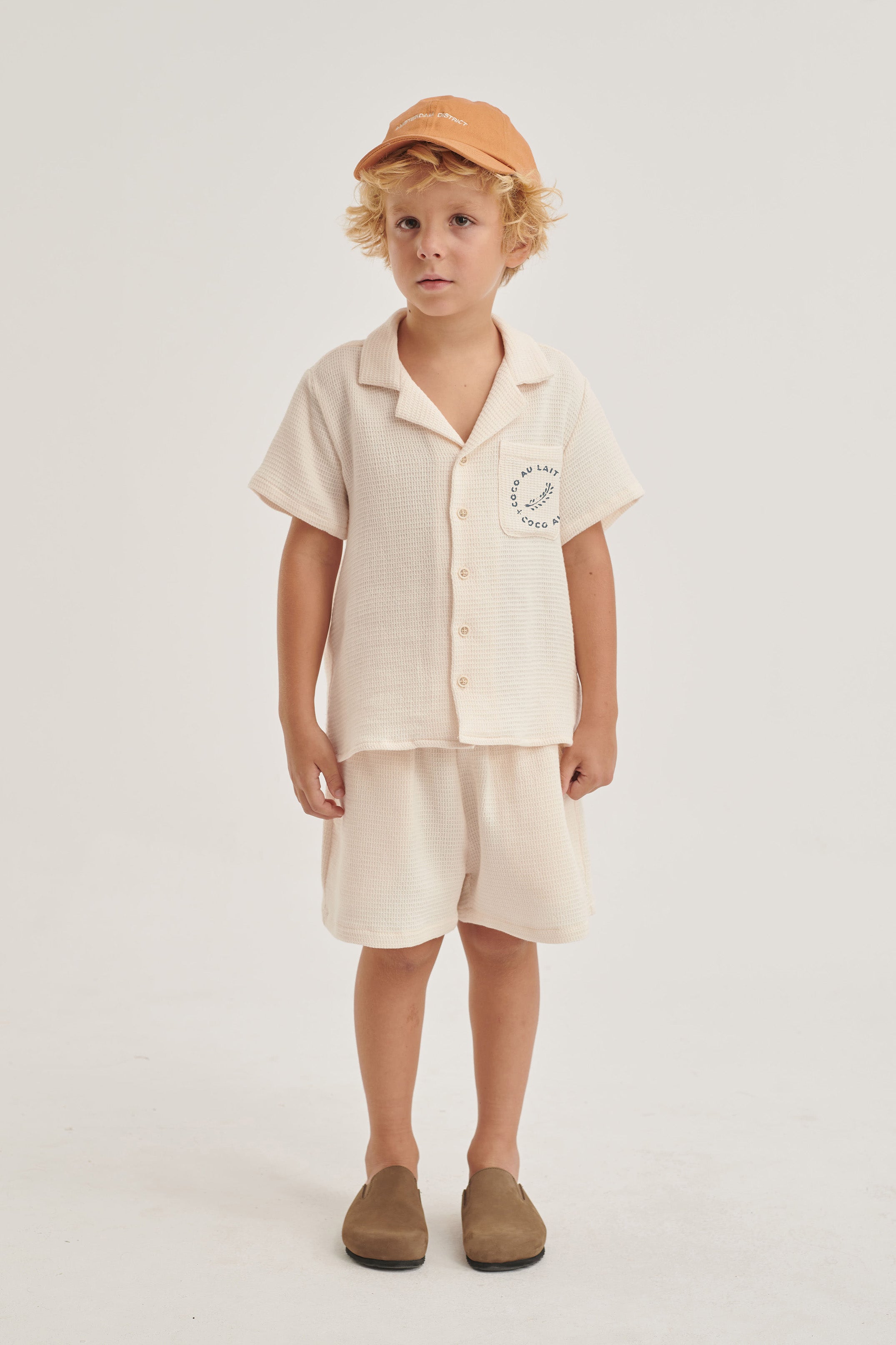 Coco Au Lait NUDE WAFFLE SHORTS  Jet Stream