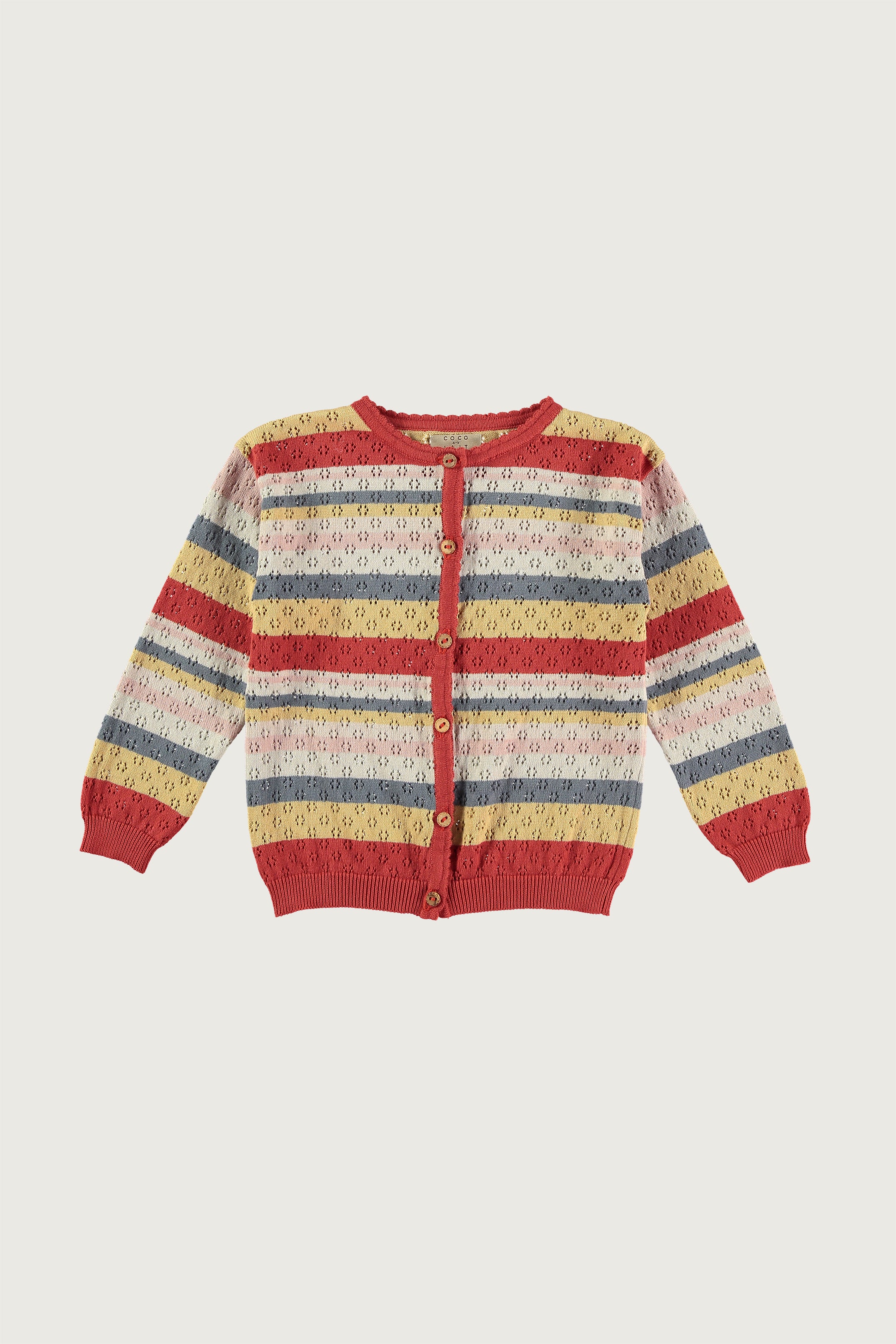 Coco Au Lait OPENWORK STRIPES CARDIGAN  Stripes SS24