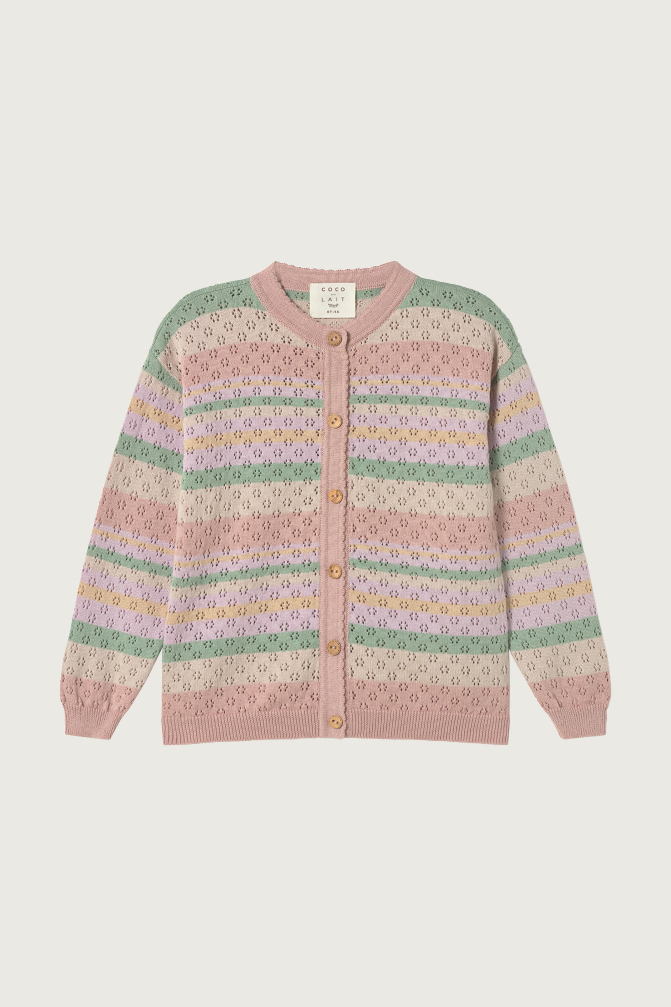 Coco Au Lait OPENWORK STRIPES CARDIGAN Stripes