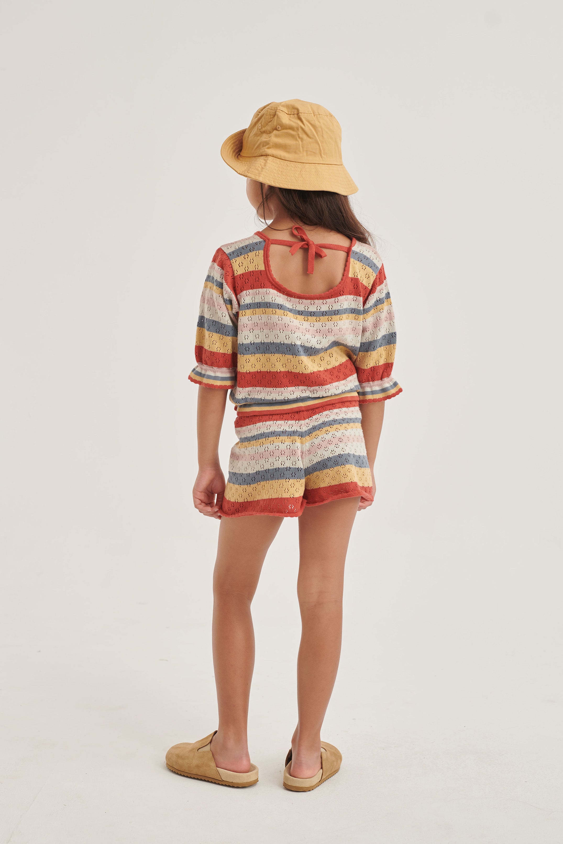 Coco Au Lait OPENWORK STRIPES SHORTS  Stripes SS24