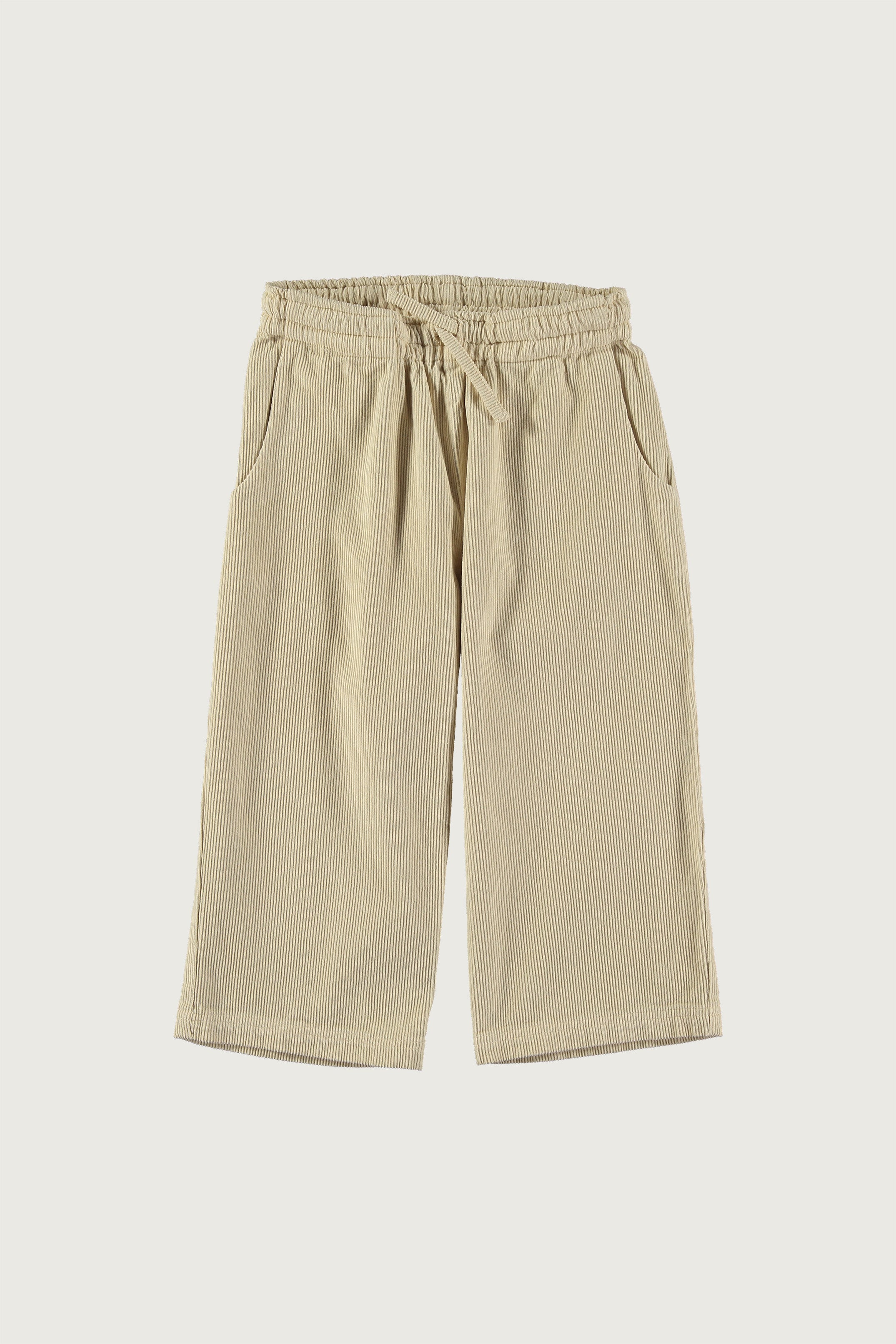 Coco Au Lait PARCHMENT CORDUROY BOW TROUSERS Parchment