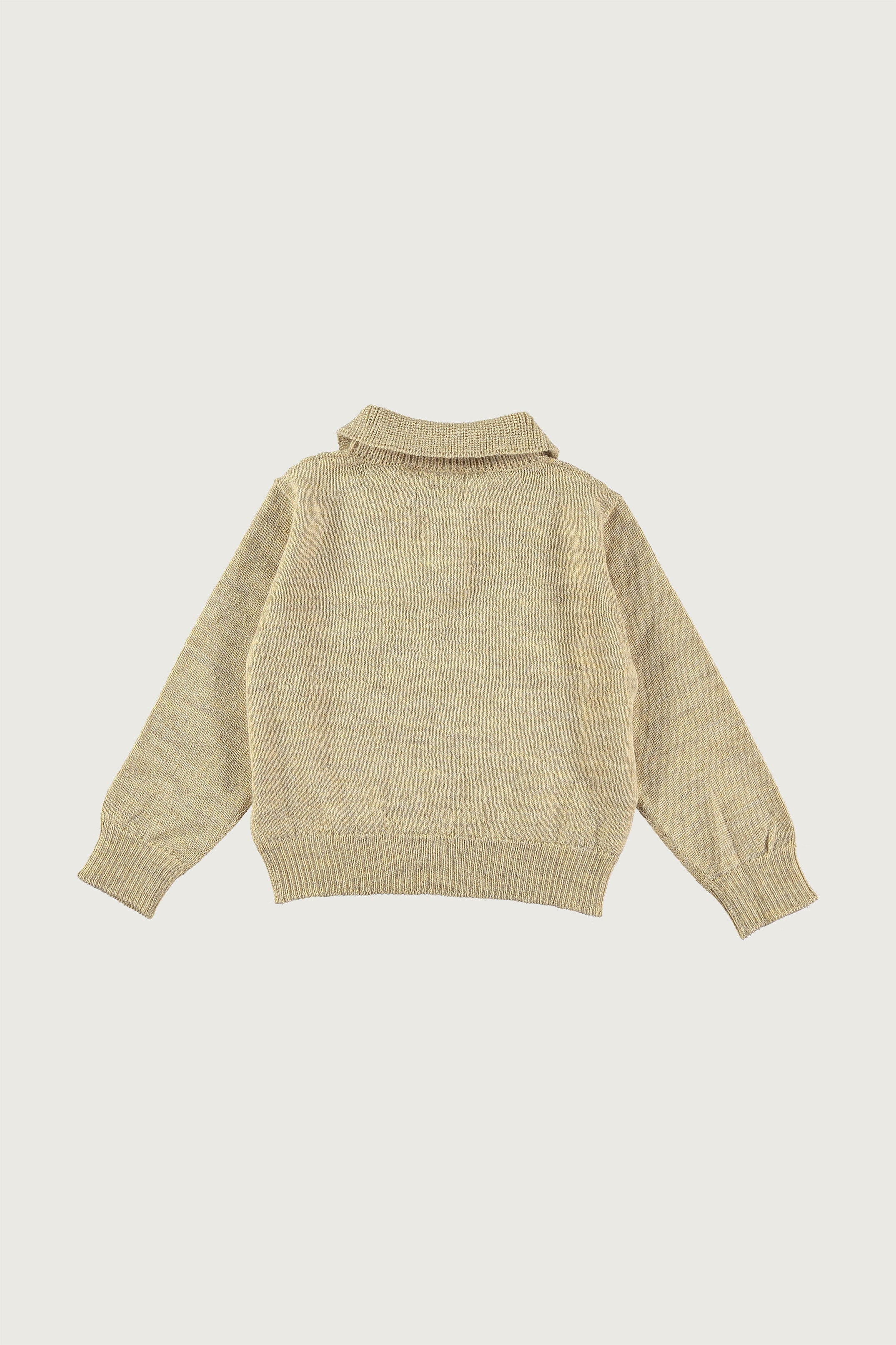 Coco Au Lait PARCHMENT KNITTED BABY POLO Parchment