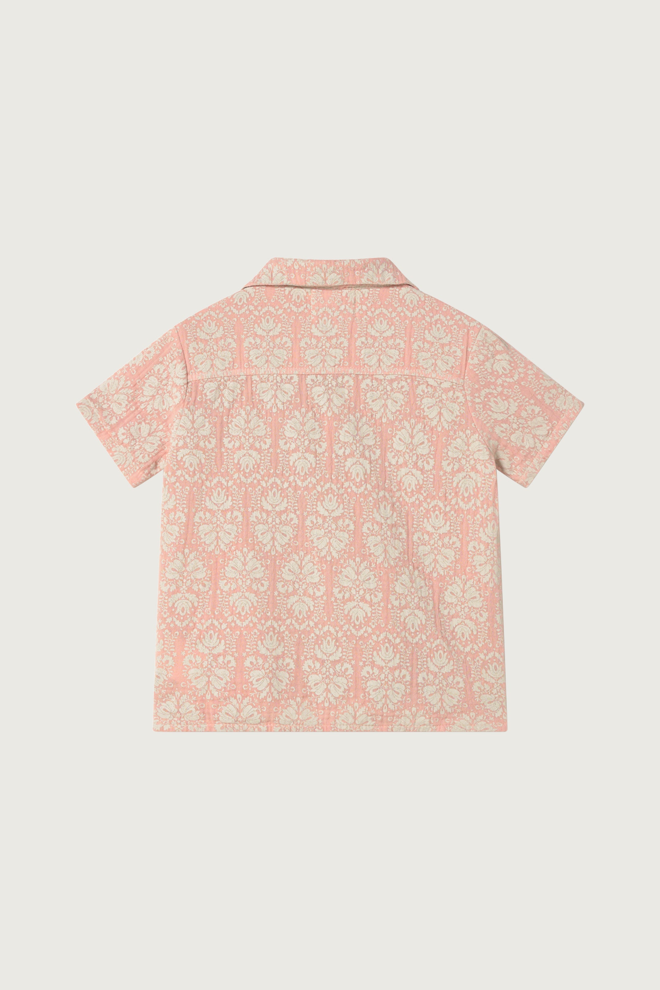 Coco Au Lait PINK VINTAGE WALLPAPER BABY SHIRT  Evening Sand