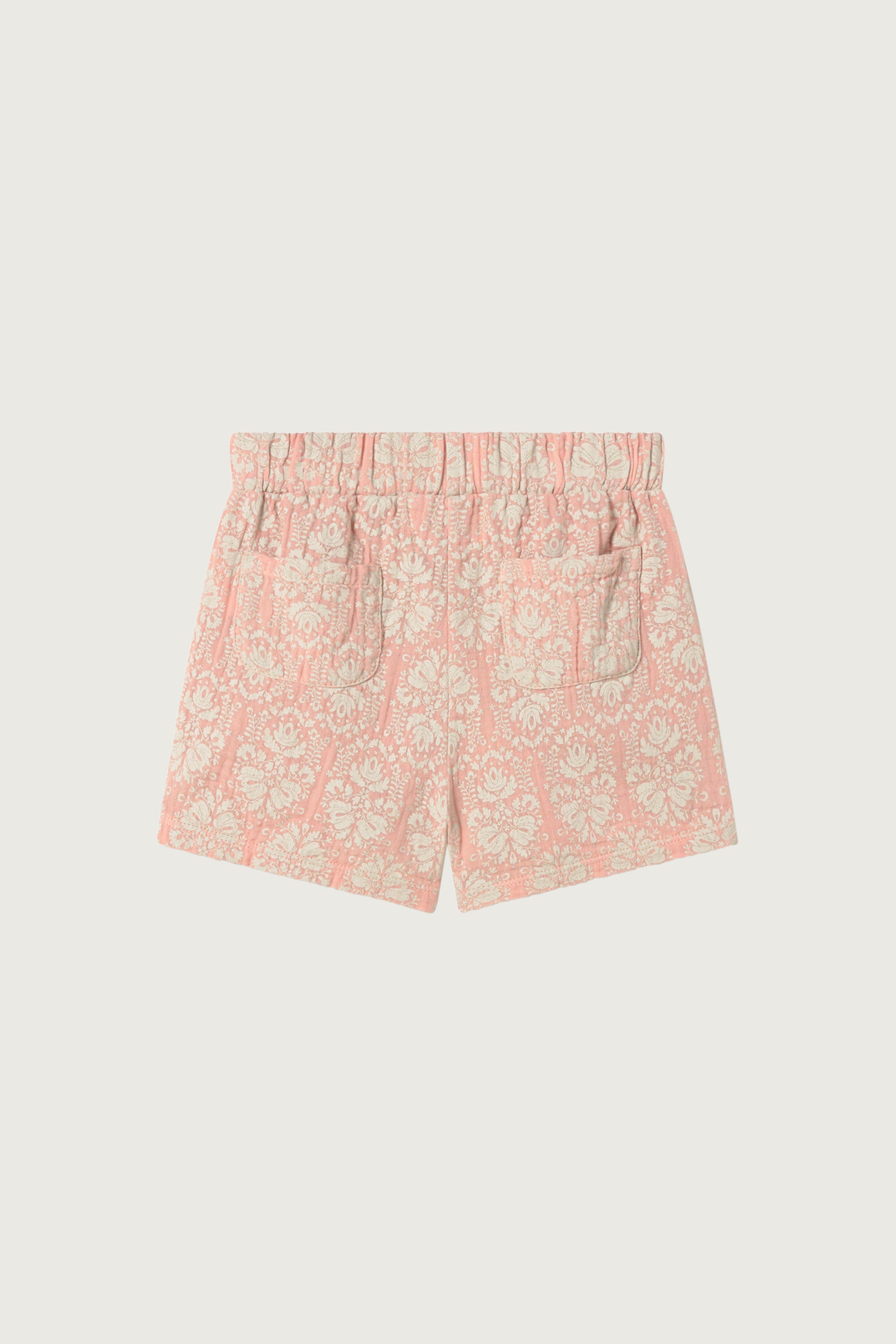 Coco Au Lait PINK VINTAGE WALLPAPER BABY SHORTS  Evening Sand