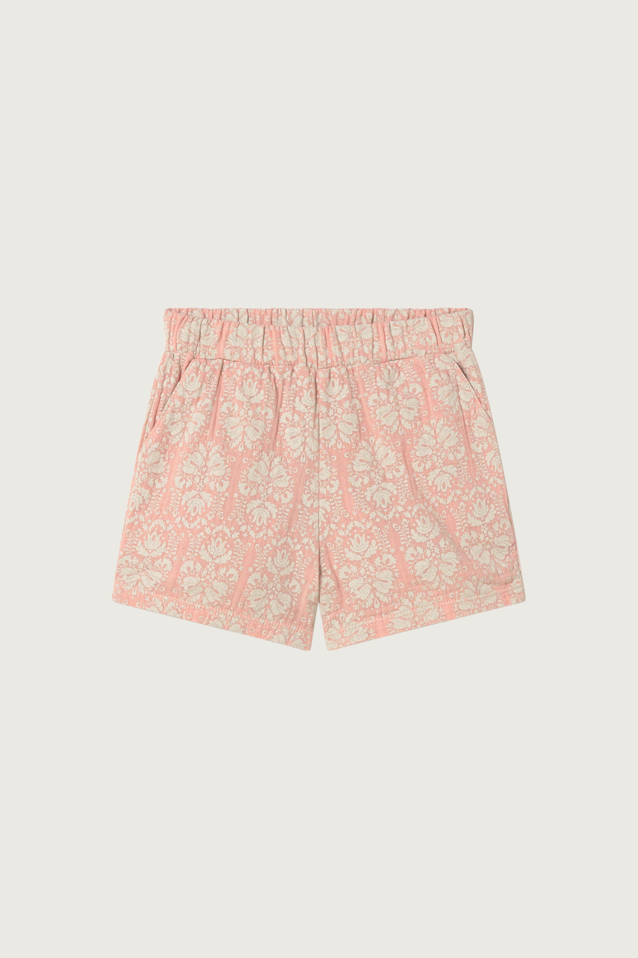 Coco Au Lait PINK VINTAGE WALLPAPER BABY SHORTS  Evening Sand