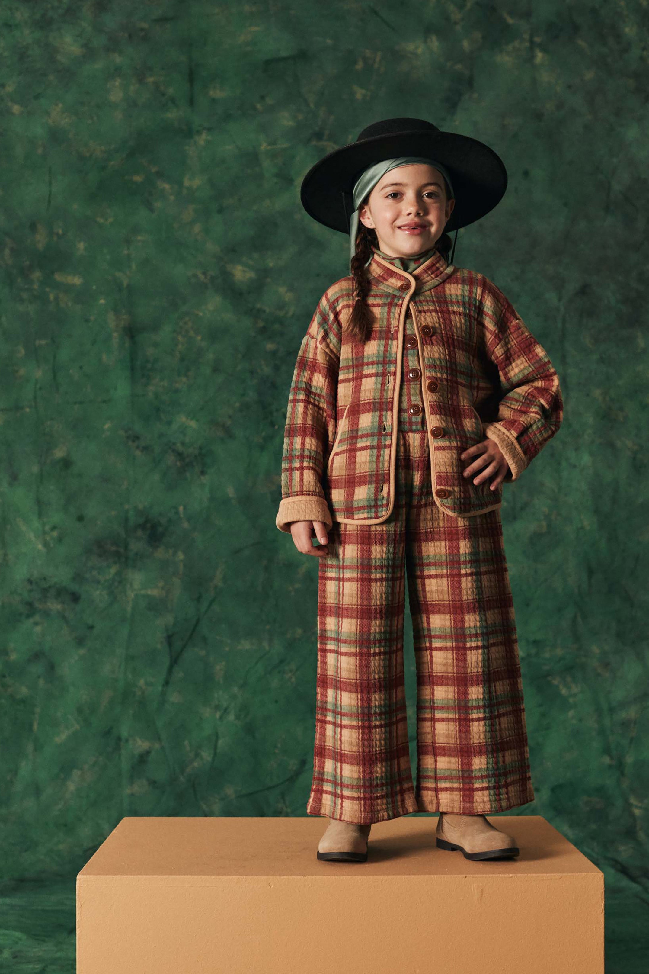 Coco Au Lait `PLAID JACKET Chili Oil