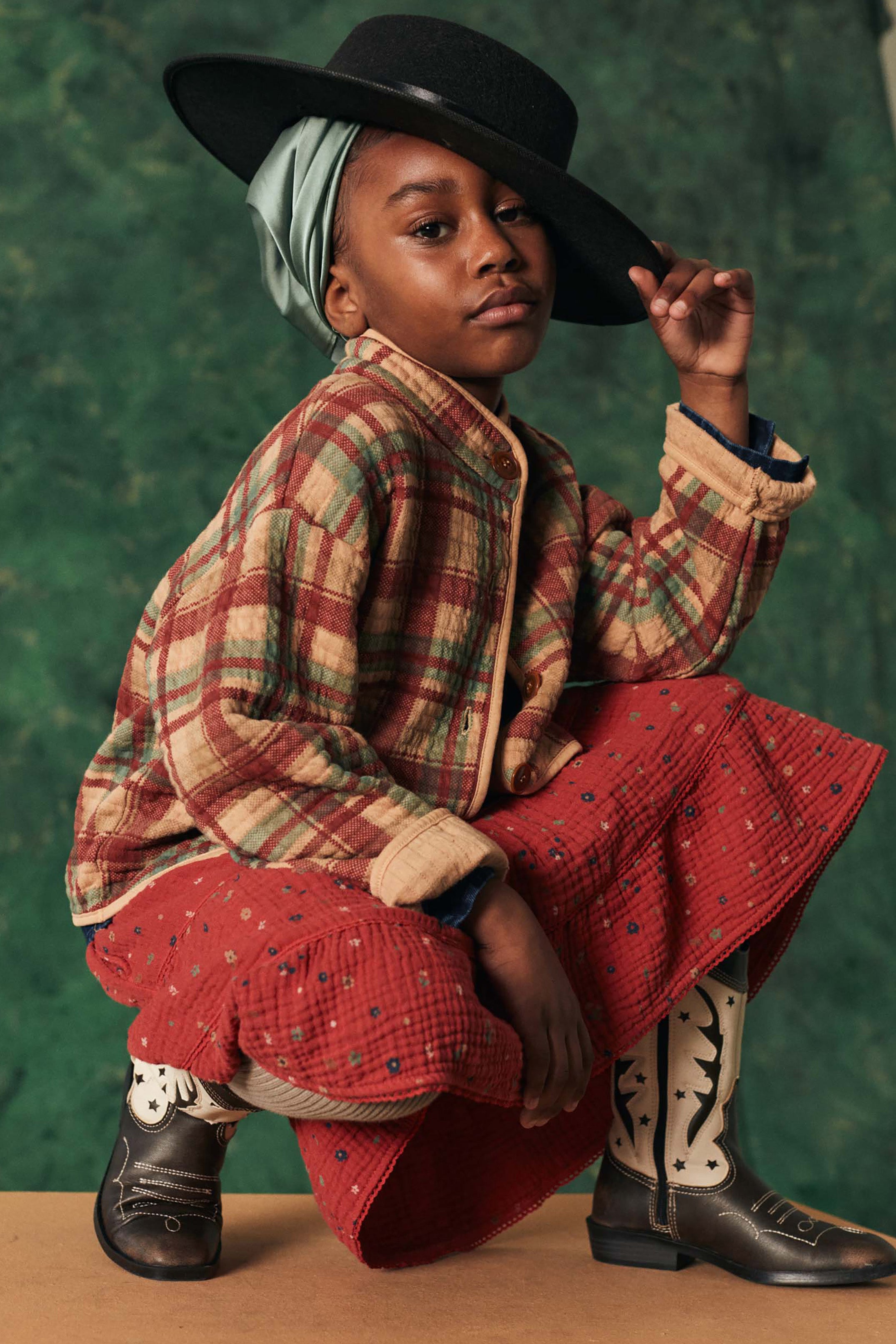 Coco Au Lait `PLAID JACKET Chili Oil