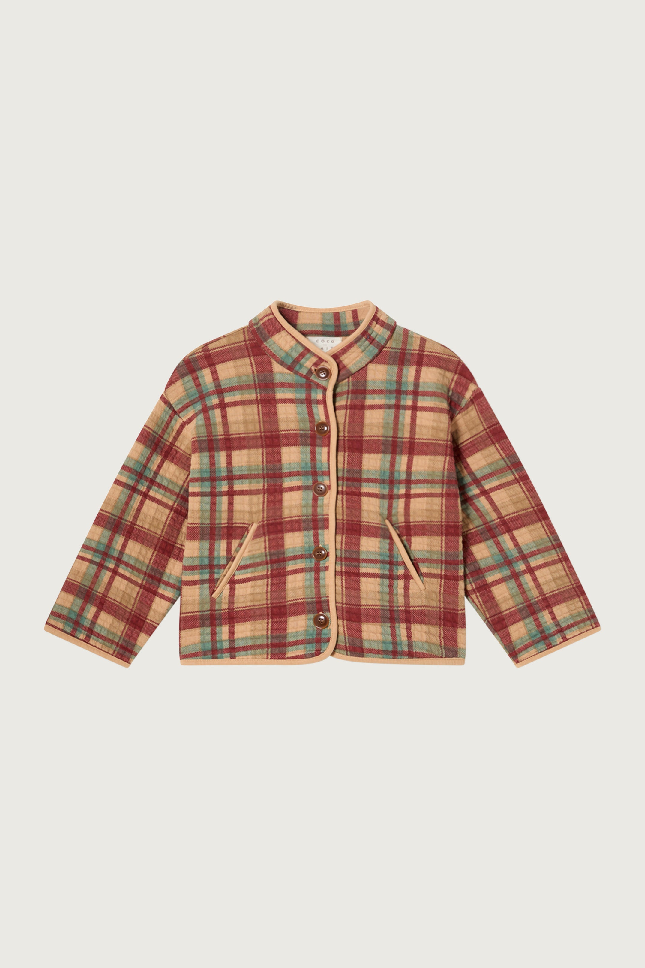 Coco Au Lait `PLAID JACKET Chili Oil