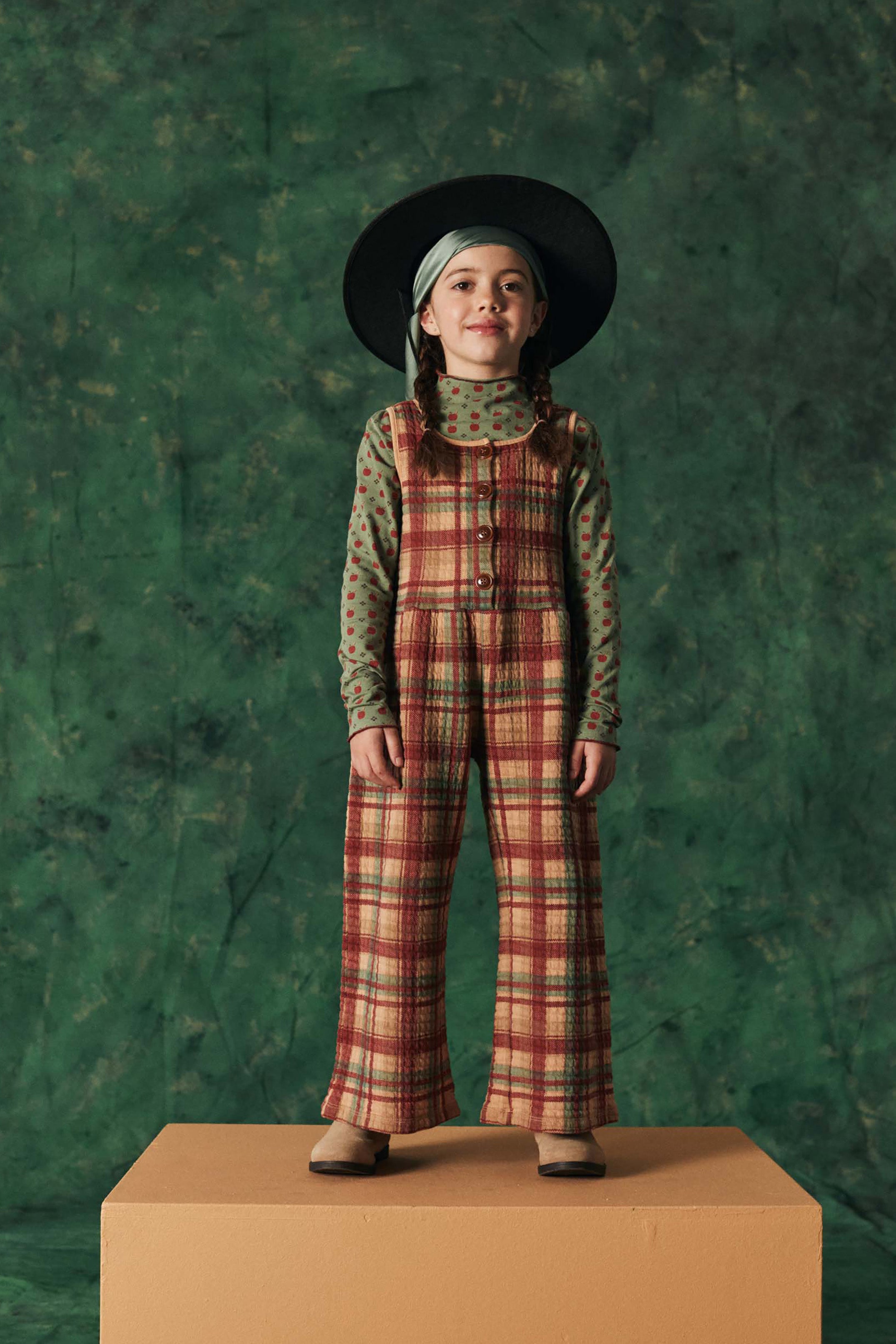 Coco Au Lait PLAID JUMPSUIT Chili Oil