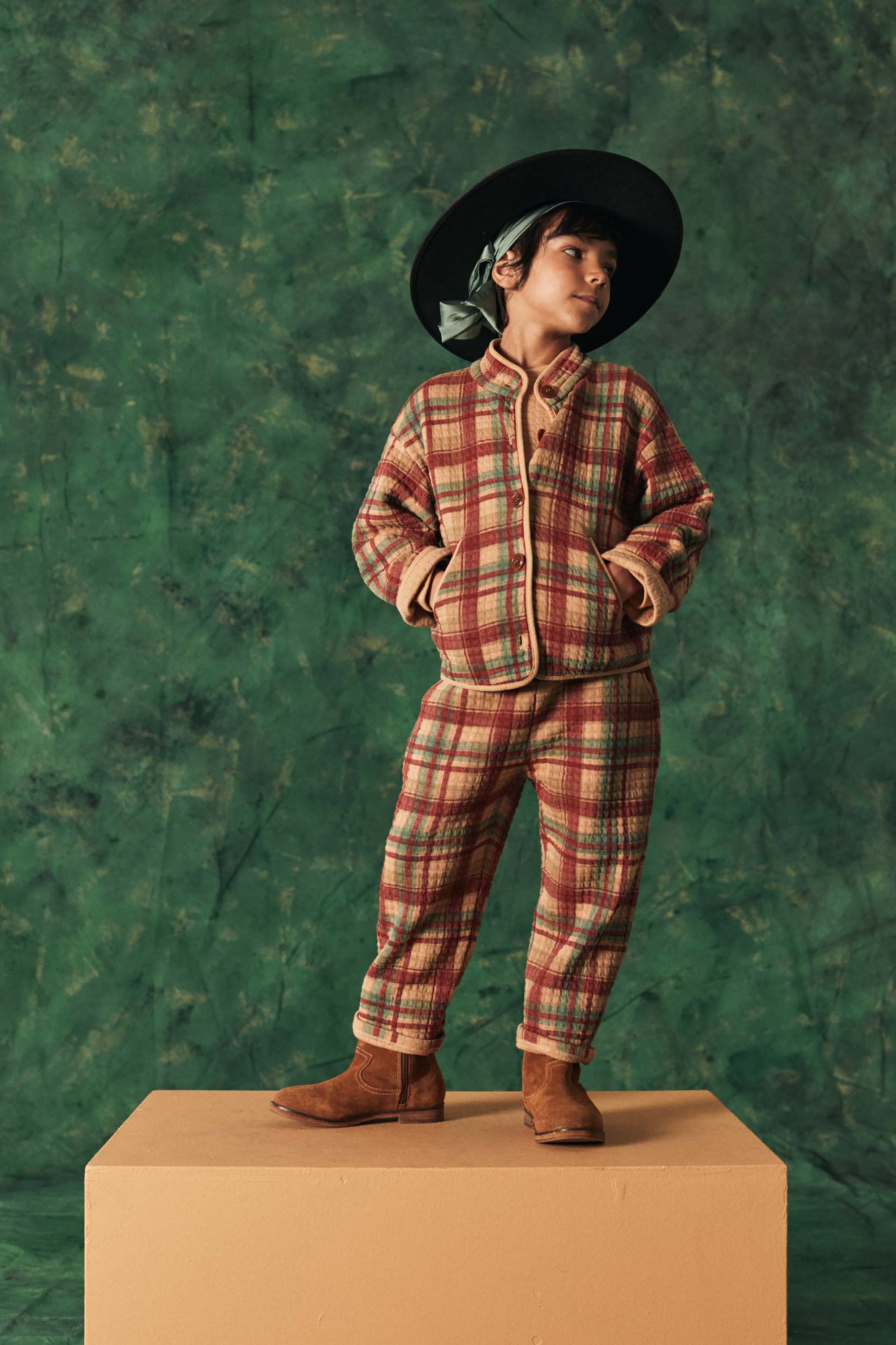 Coco Au Lait PLAID PANTS Chili Oil