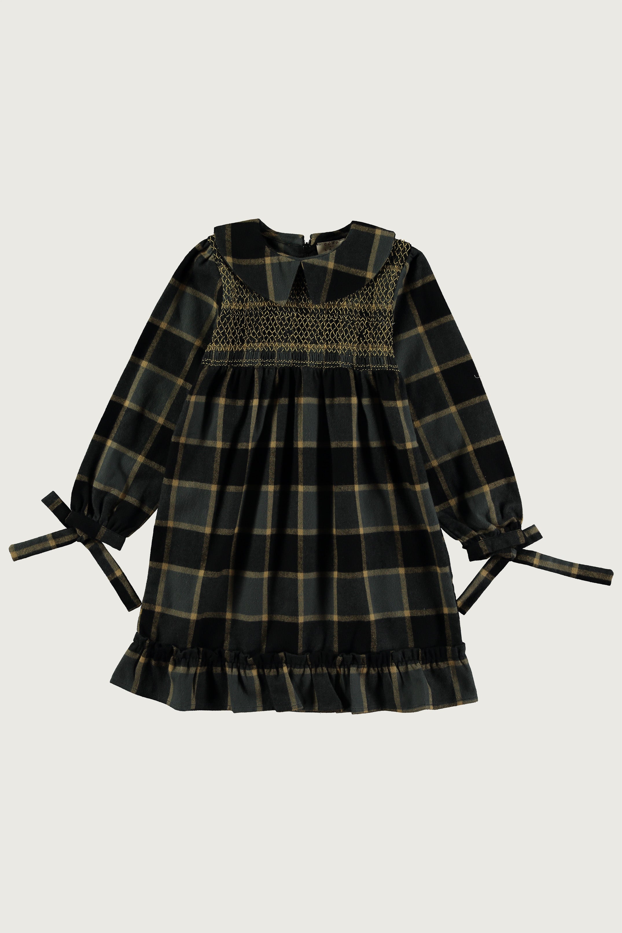 Coco Au Lait PLAID SMOCK DRESS Plaid