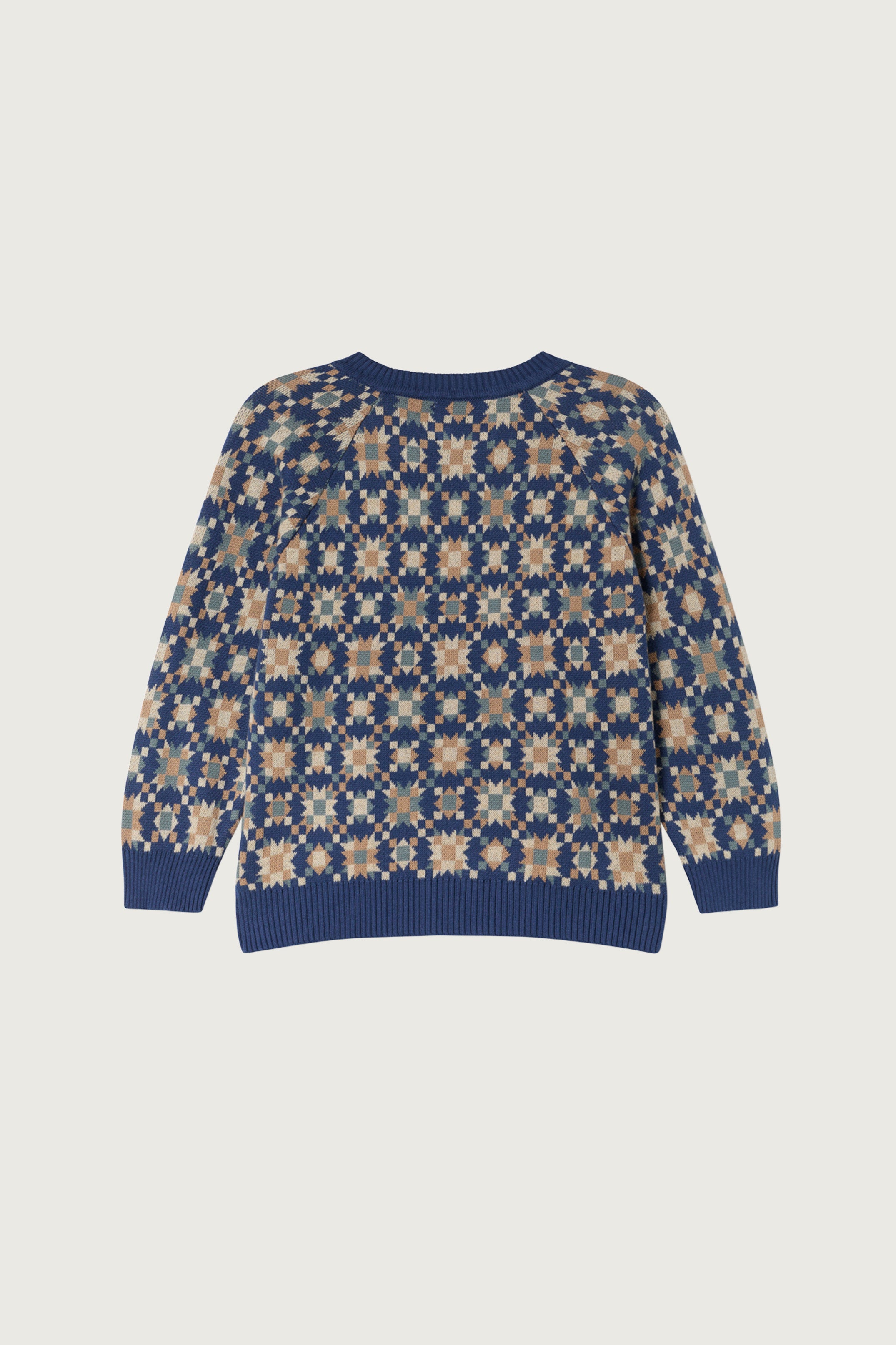 Coco Au Lait QUILT JACQUARD CARDIGAN Dark Denim