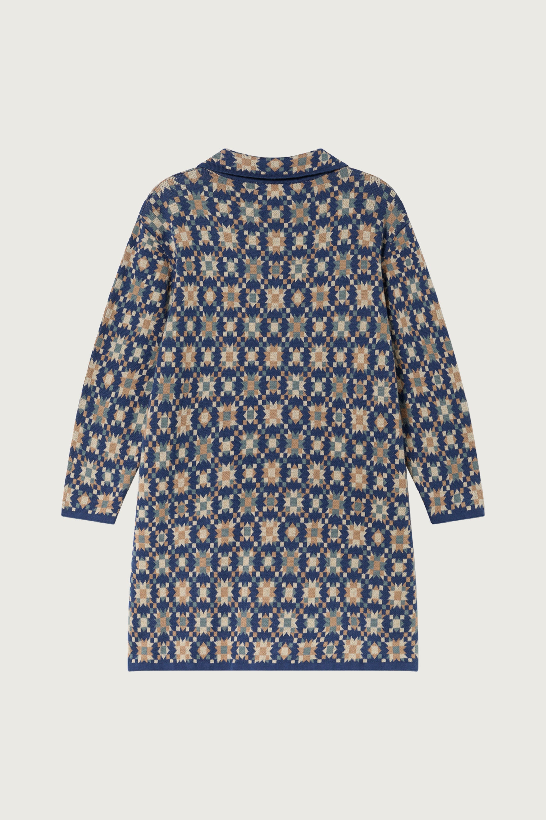 Coco Au Lait QUILT JACQUARD DUSTER Dark Denim