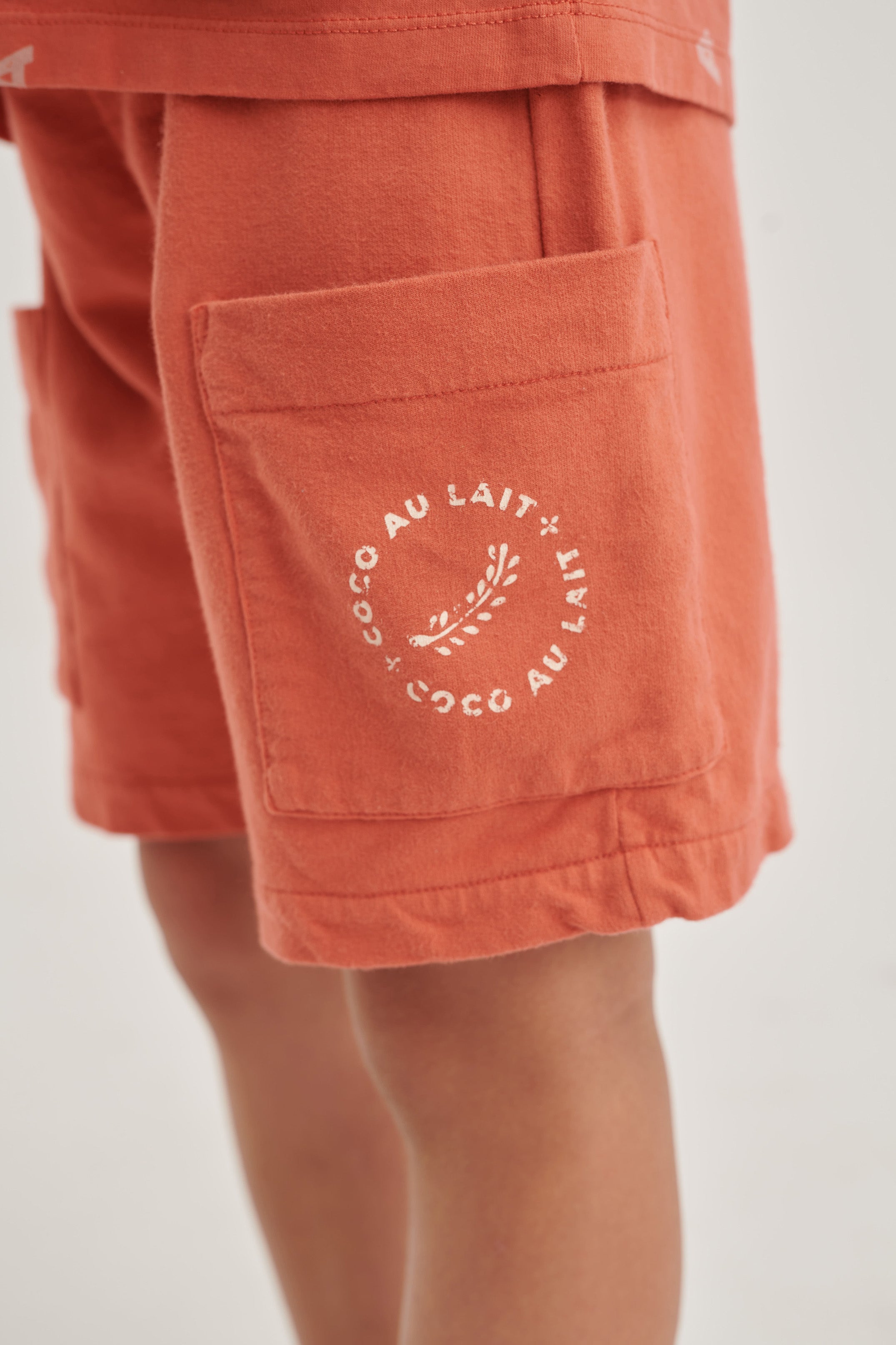 Coco Au Lait RED SWEATSHIRT SHORTS Burnt Sienna