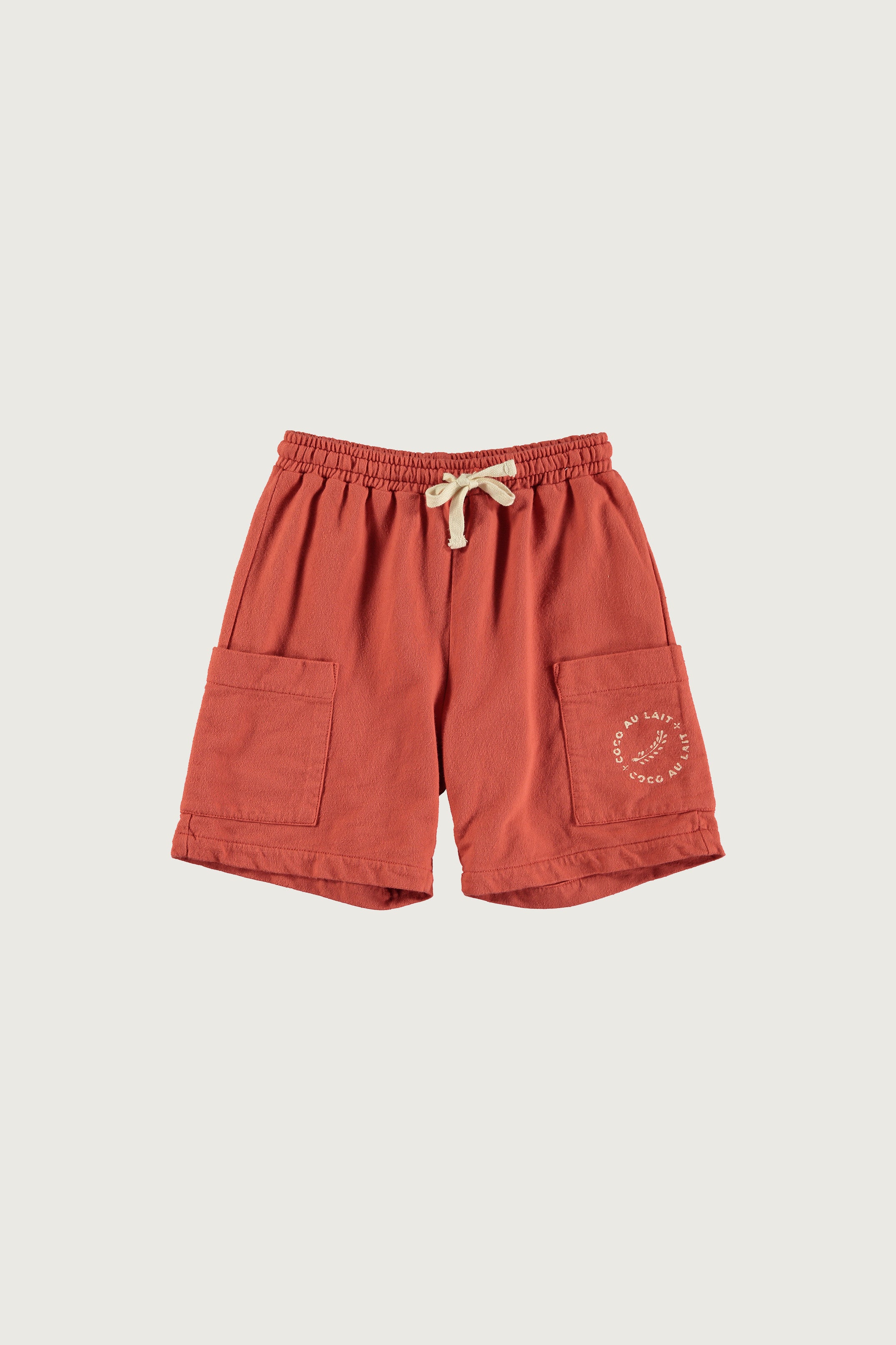 Coco Au Lait RED SWEATSHIRT SHORTS Burnt Sienna