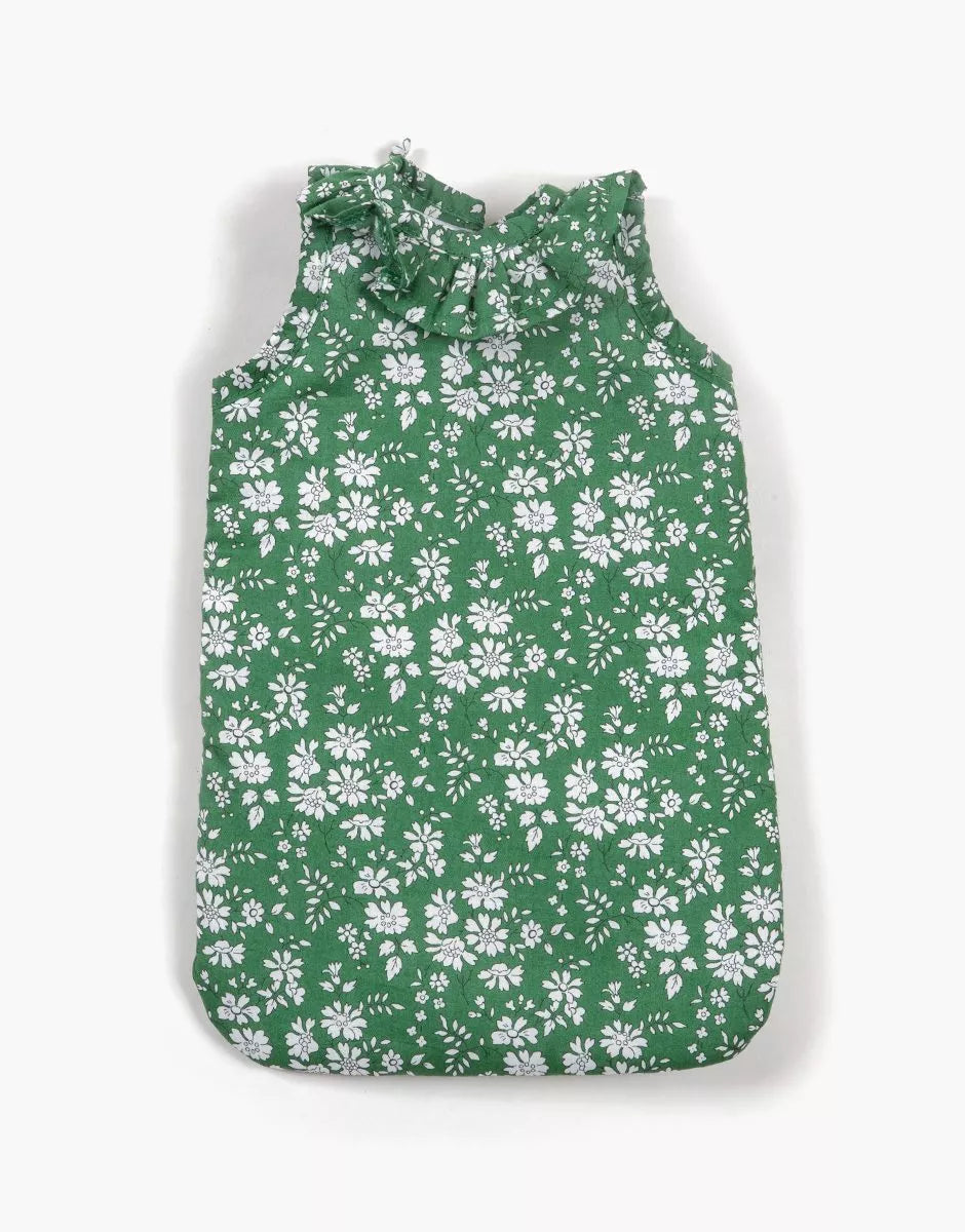 SACO DE DORMIR PARA MUÑECAS LIBERTY CAPEL VERDE CON CUELLO