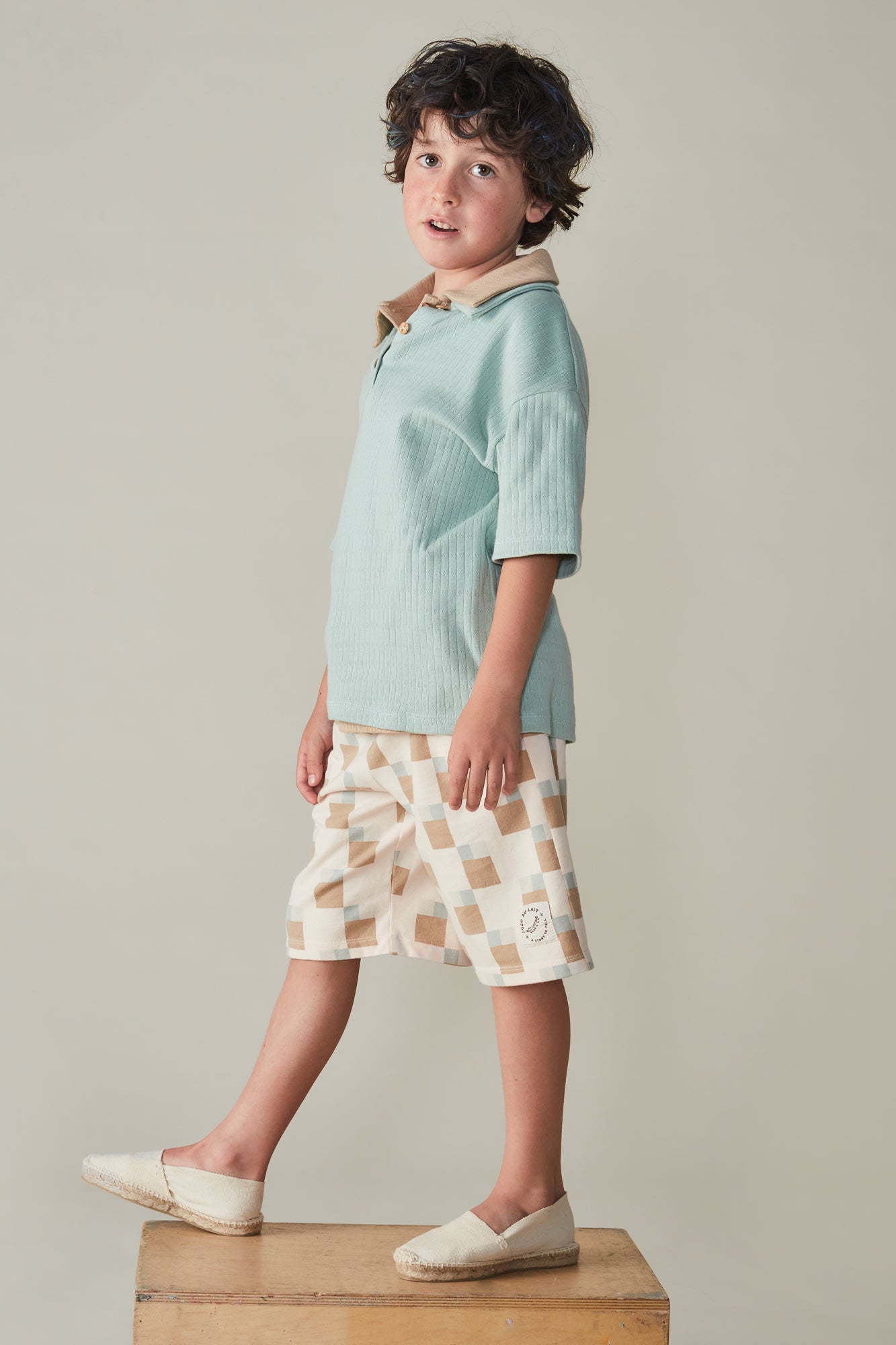 Coco Au Lait SEA FOAM JACQUARD POLO  Sea Foam